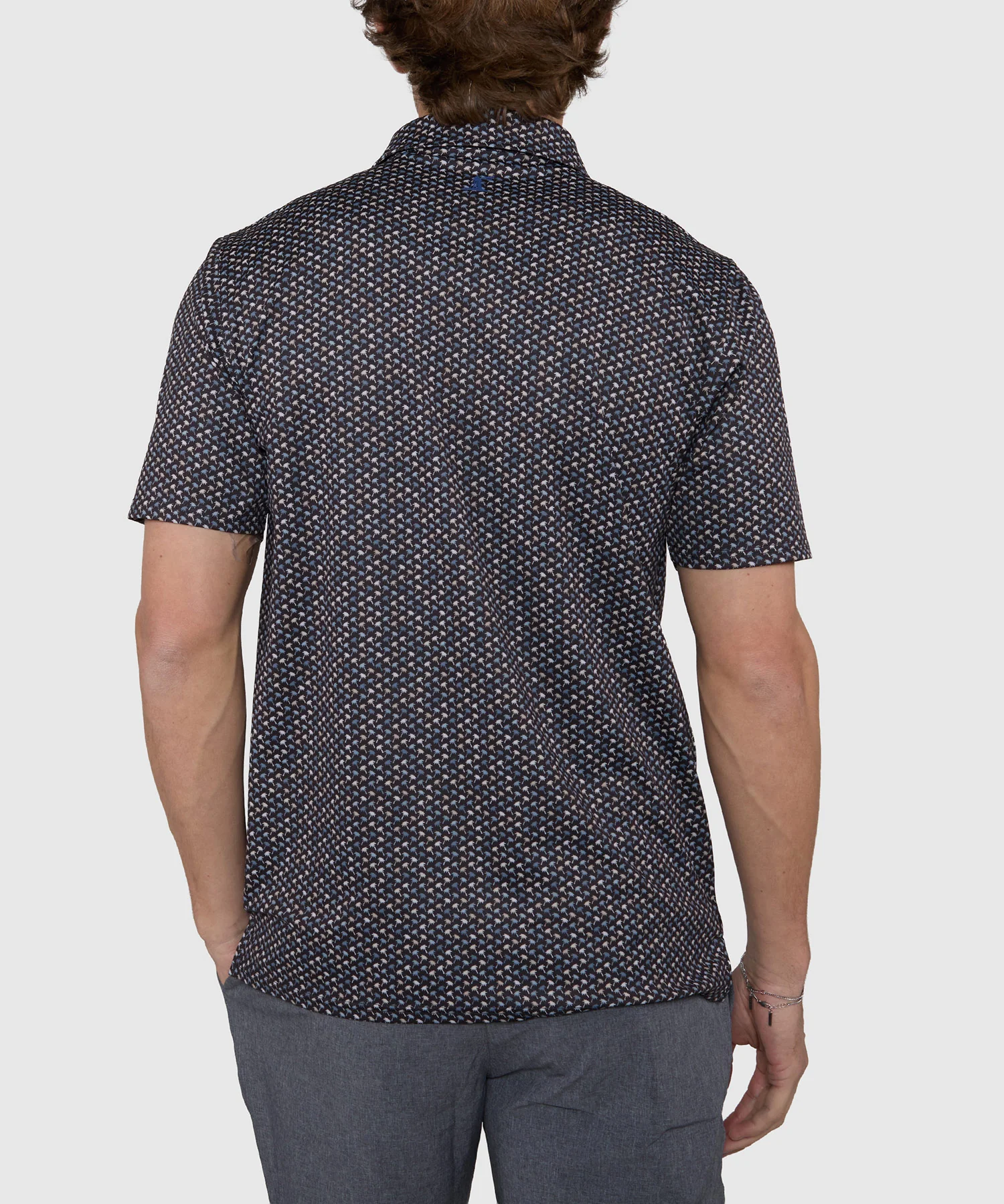 Westport Lifestyle Short Sleeve Palm Print Performance Polo - Image 5
