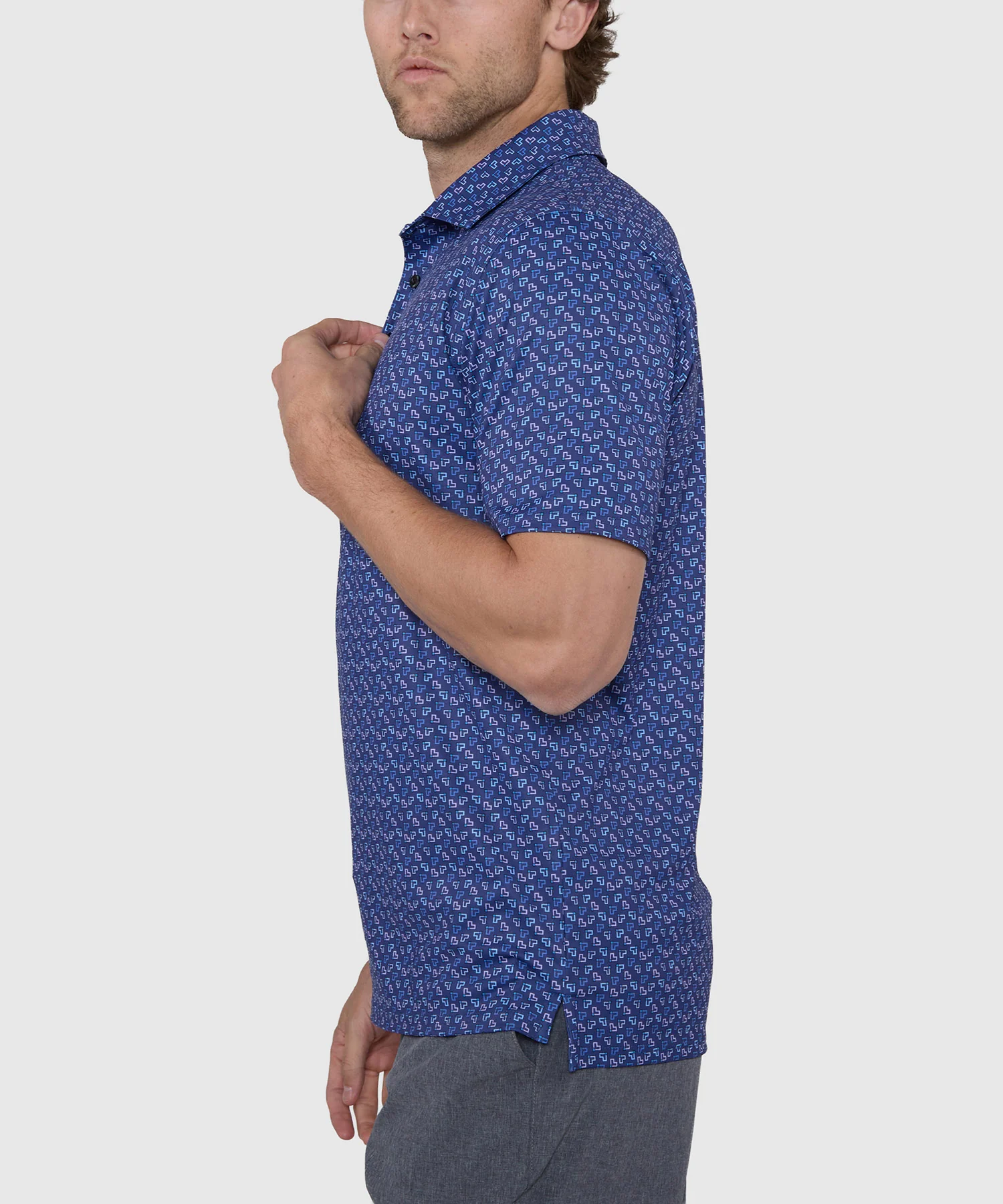Westport Lifestyle Short Sleeve Geo Print Performance Polo - Image 4