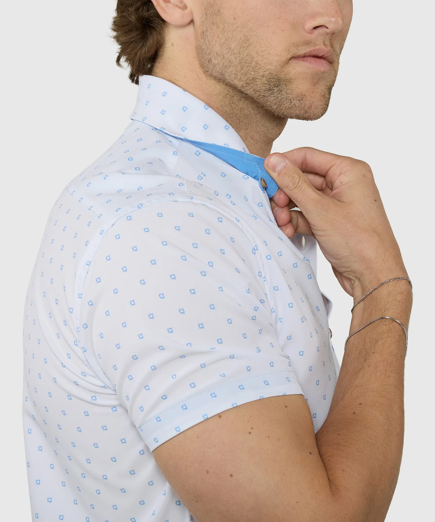 Westport Lifestyle Dice Print Performance Stretch Sport Shirt - Image 3
