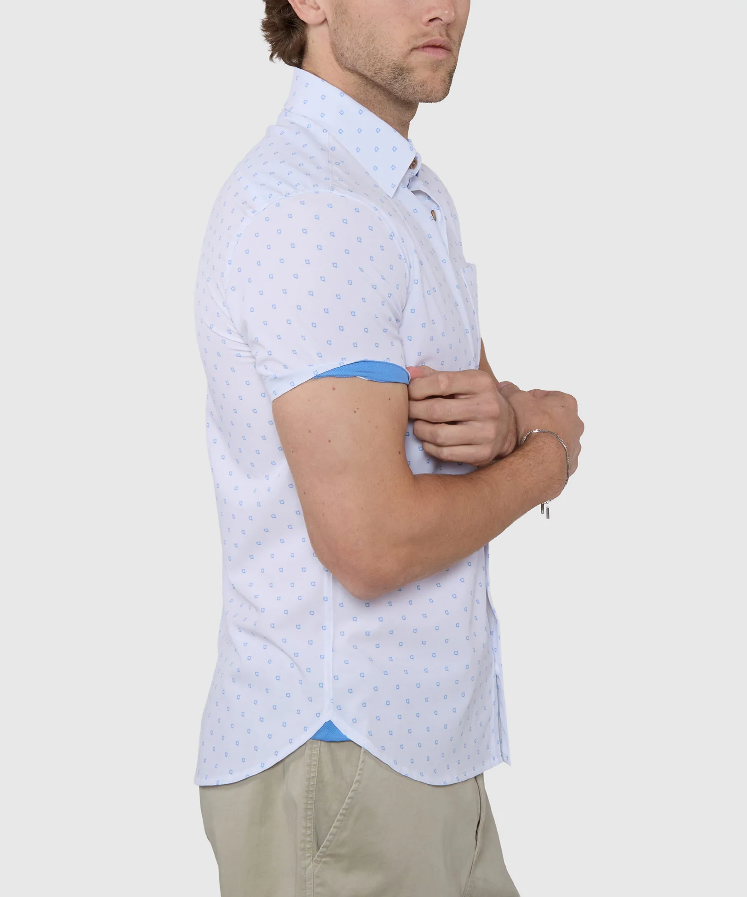 Westport Lifestyle Dice Print Performance Stretch Sport Shirt - Image 4
