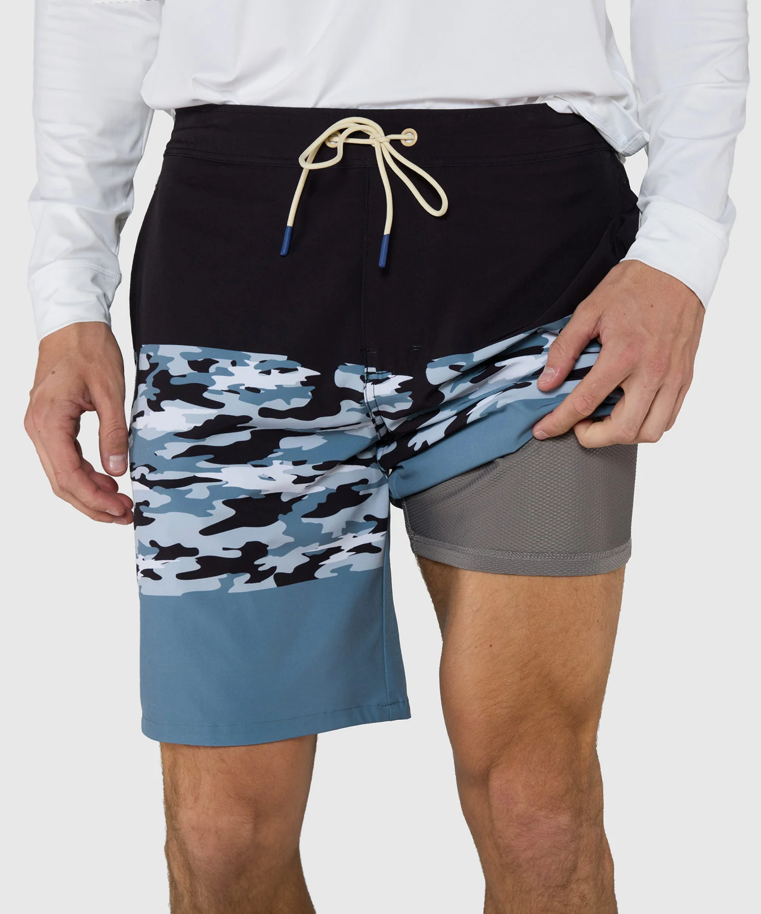 Westport Lifestyle Saybrook Half Elastic Colorblock Board Shorts - Image 3