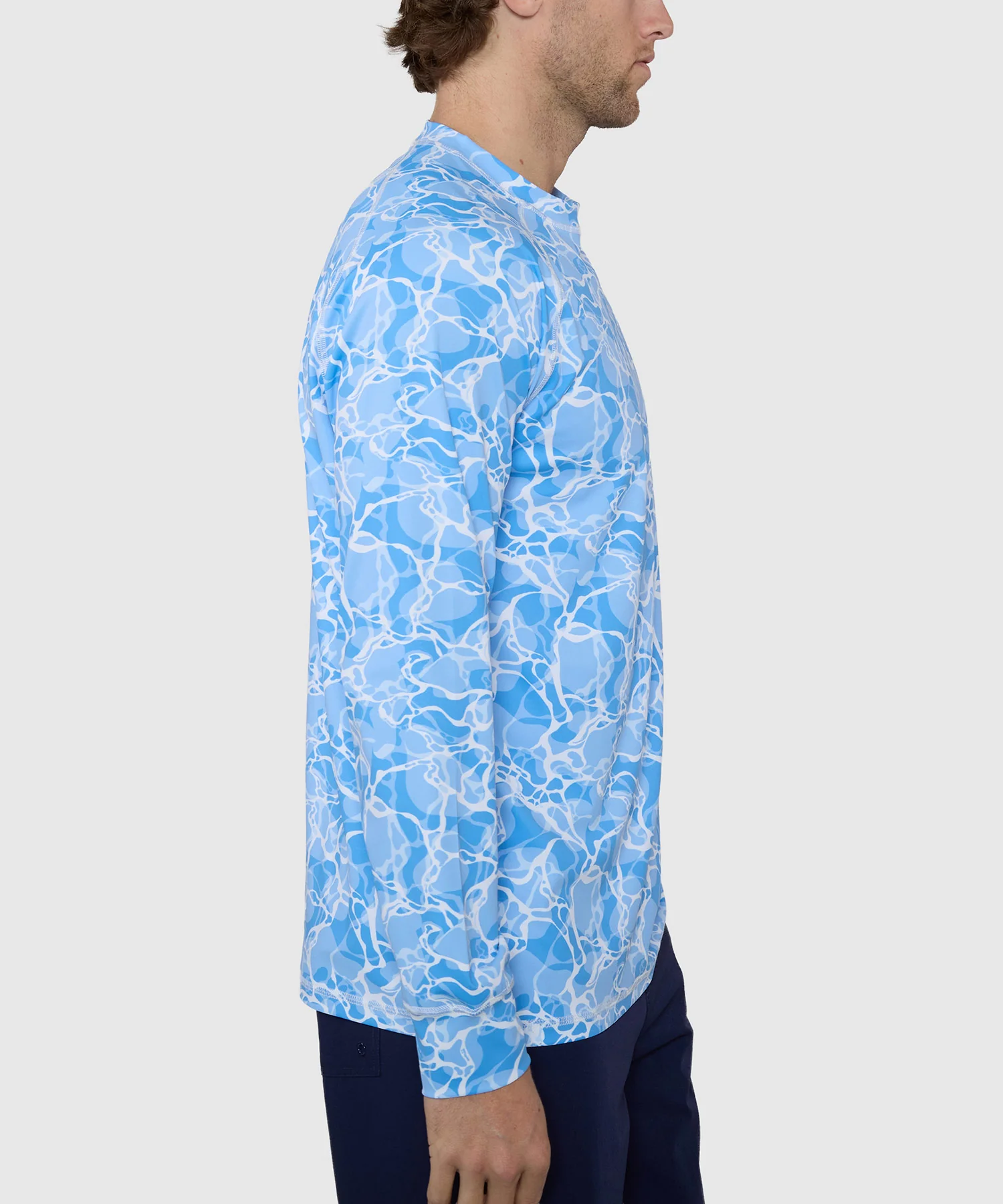 Westport Lifestyle Seaside Water Print Long Sleeve Rash Guard - Image 3