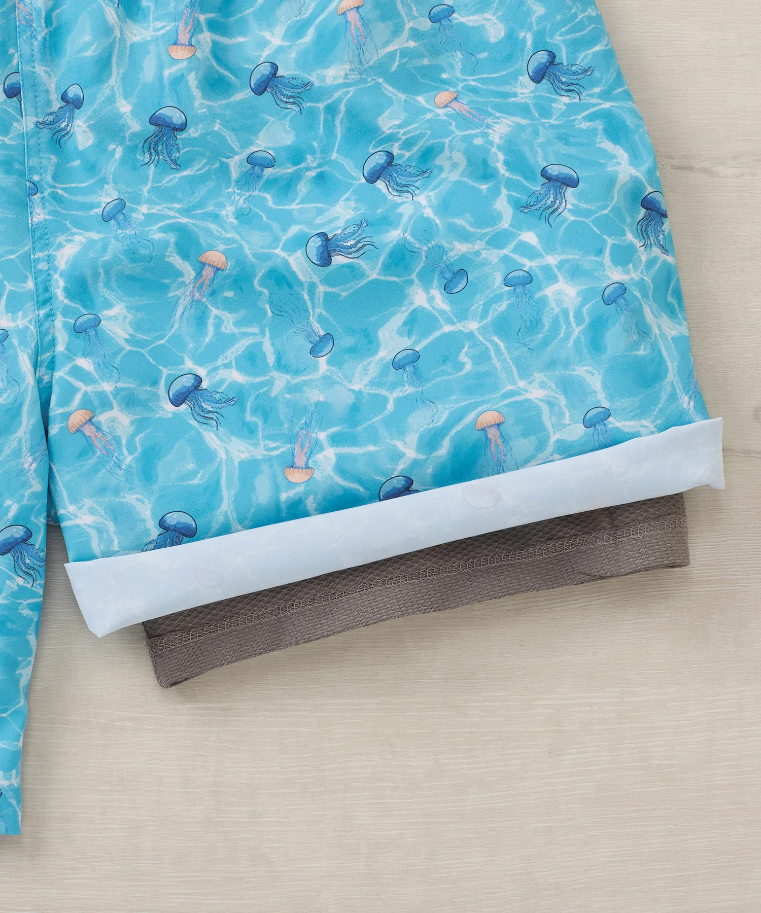 Westport Lifestyle Jellyfish Print Stretch Swim Trunks - Image 8