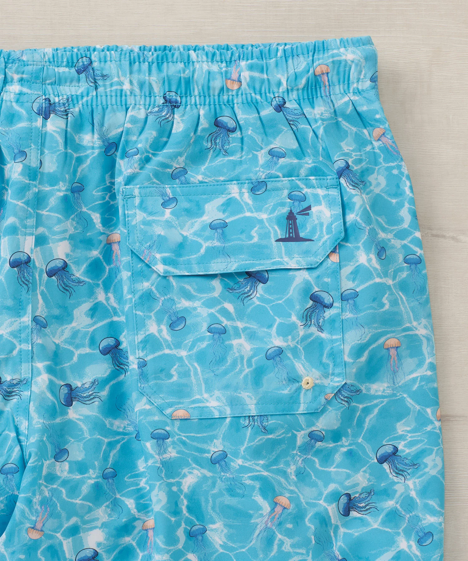 Westport Lifestyle Jellyfish Print Stretch Swim Trunks - Image 9