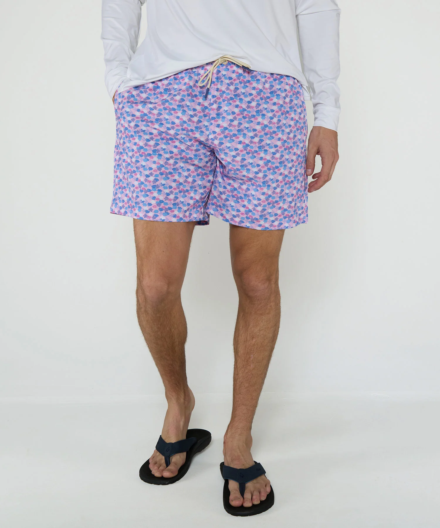 Westport Lifestyle Guppies Print Stretch Swim Trunks - Image 2