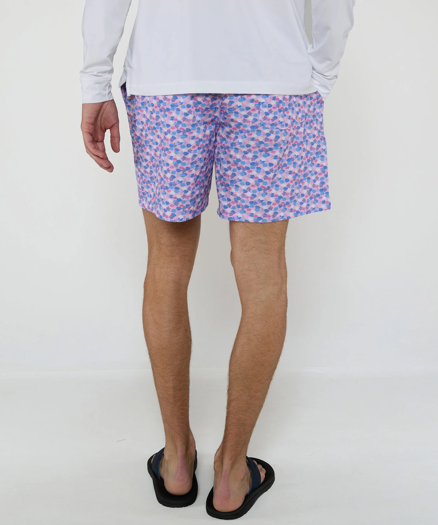 Westport Lifestyle Guppies Print Stretch Swim Trunks - Image 3
