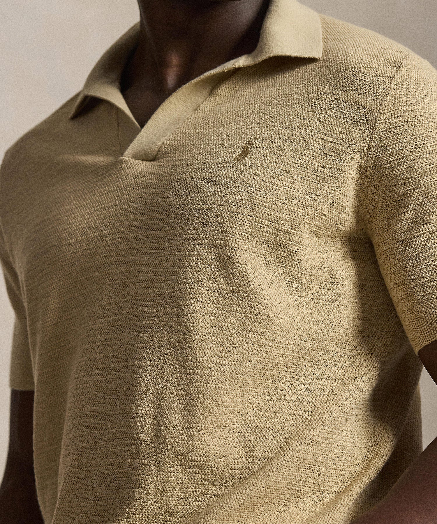 Polo Ralph Lauren Short Sleeve Cotton Linen Polo Sweater - Image 10