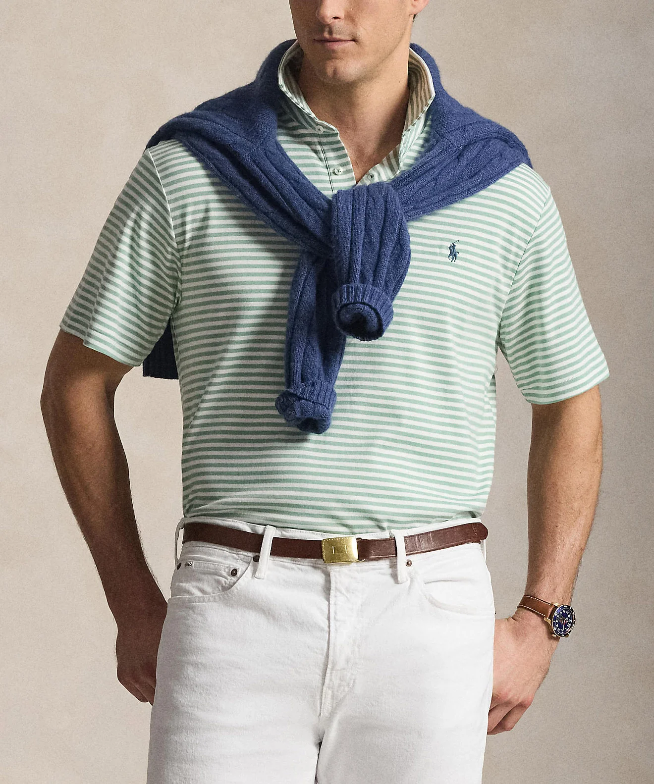 Polo Ralph Lauren Short Sleeve Soft Touch Cotton Stripe Polo - Image 5