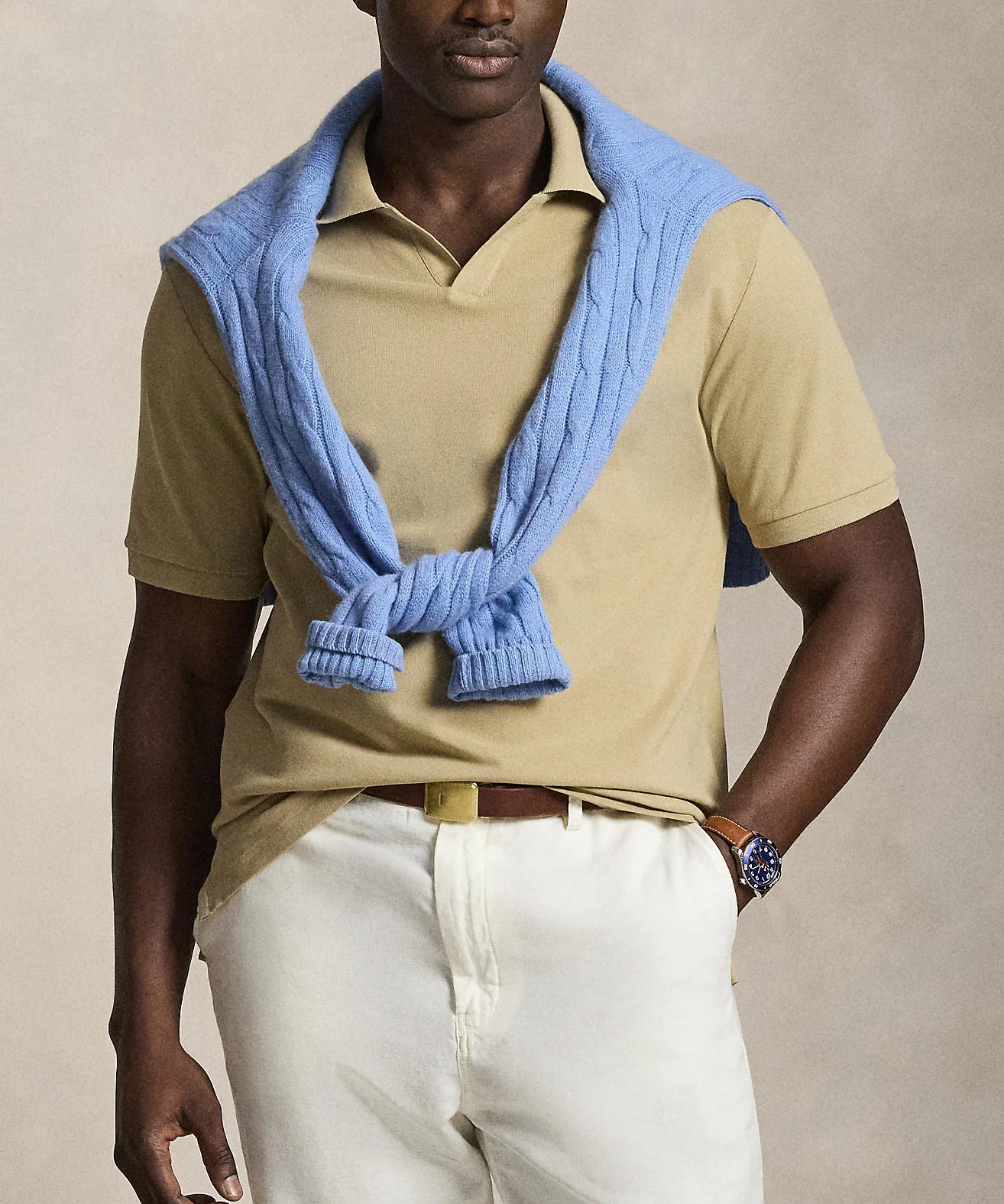 Polo Ralph Lauren Short Sleeve Stretch Mesh Johnny Collar Shirt - Image 19