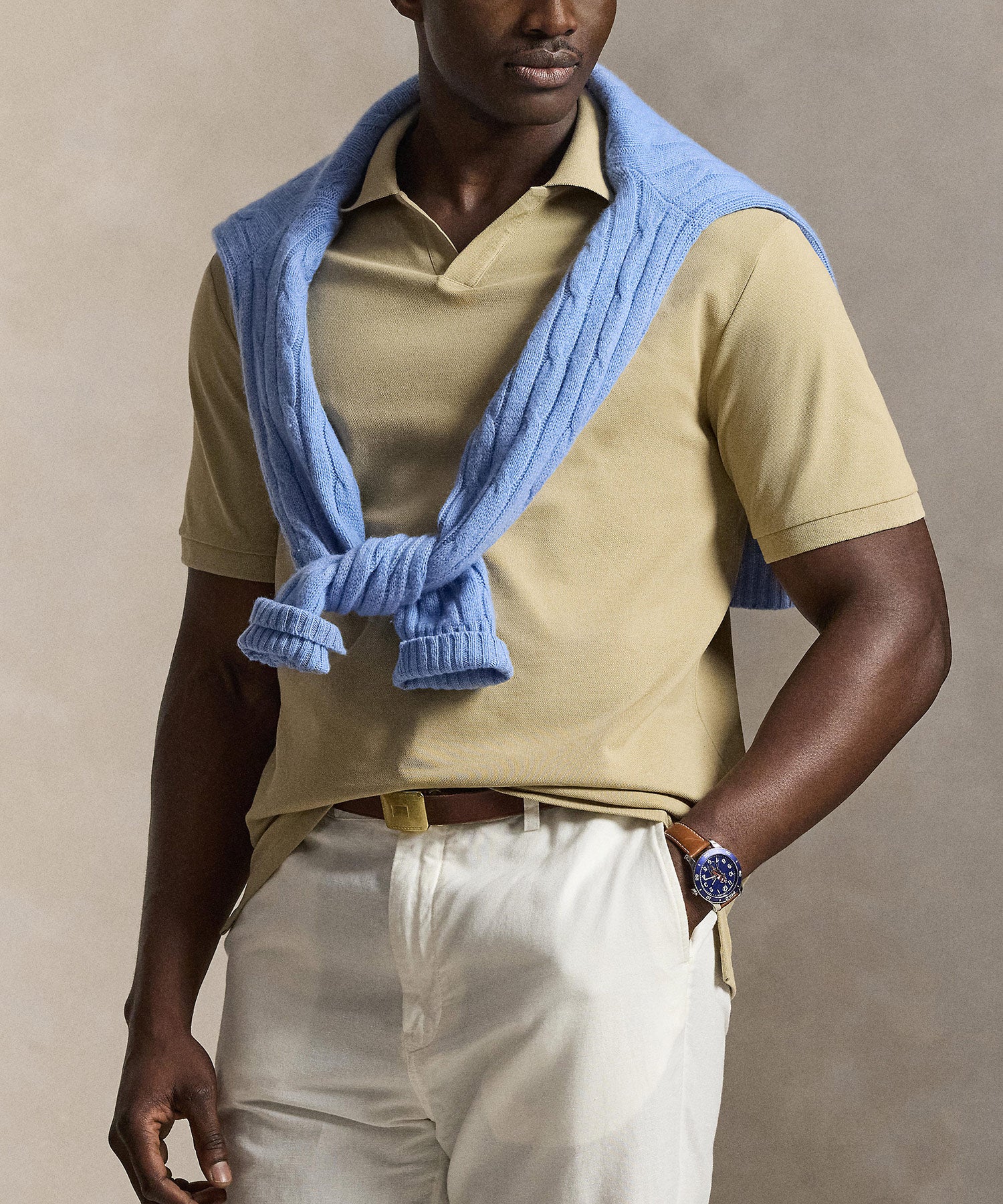 Polo Ralph Lauren Short Sleeve Stretch Mesh Johnny Collar Shirt - Image 22