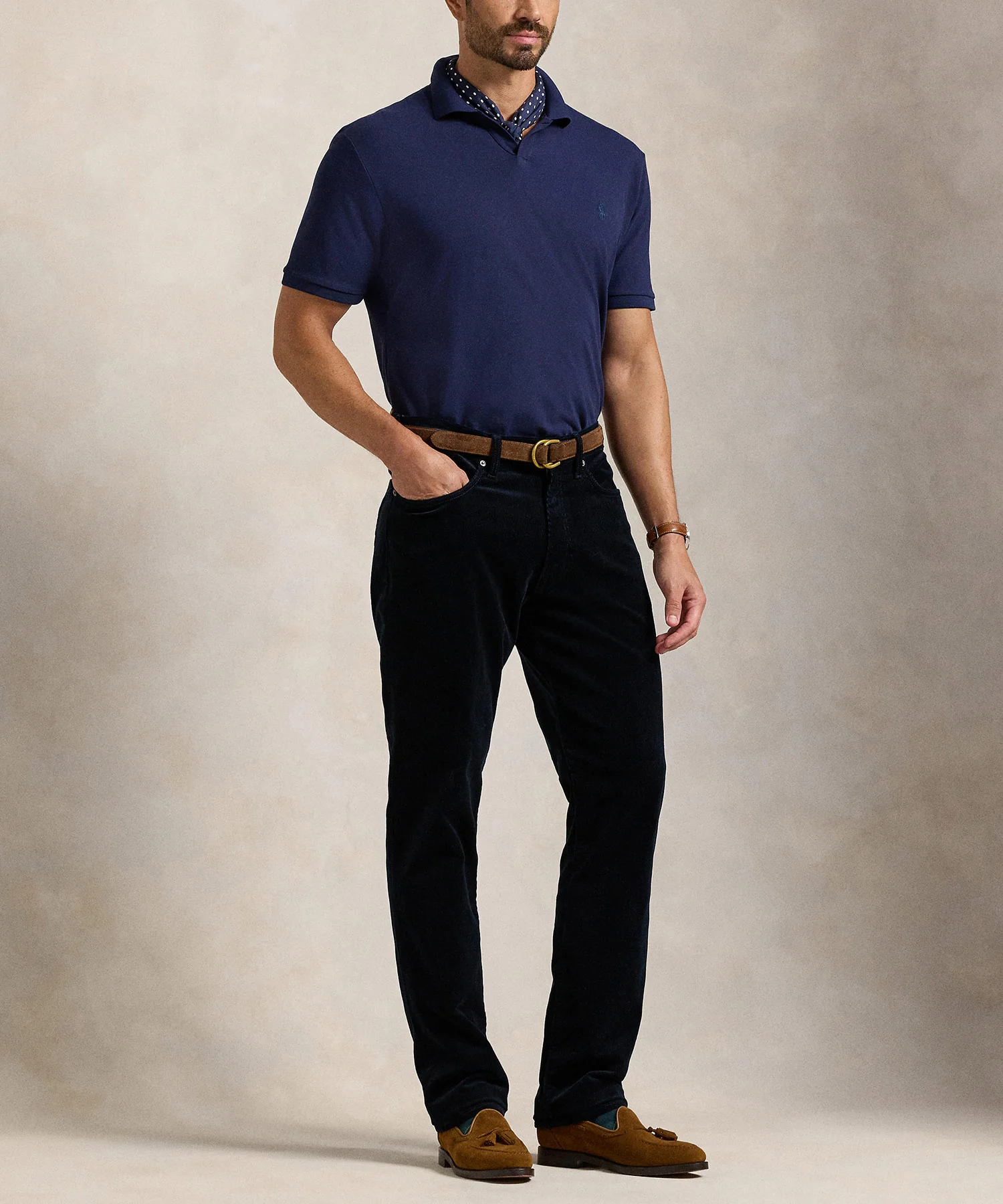 Polo Ralph Lauren Short Sleeve Stretch Mesh Johnny Collar Shirt - Image 7