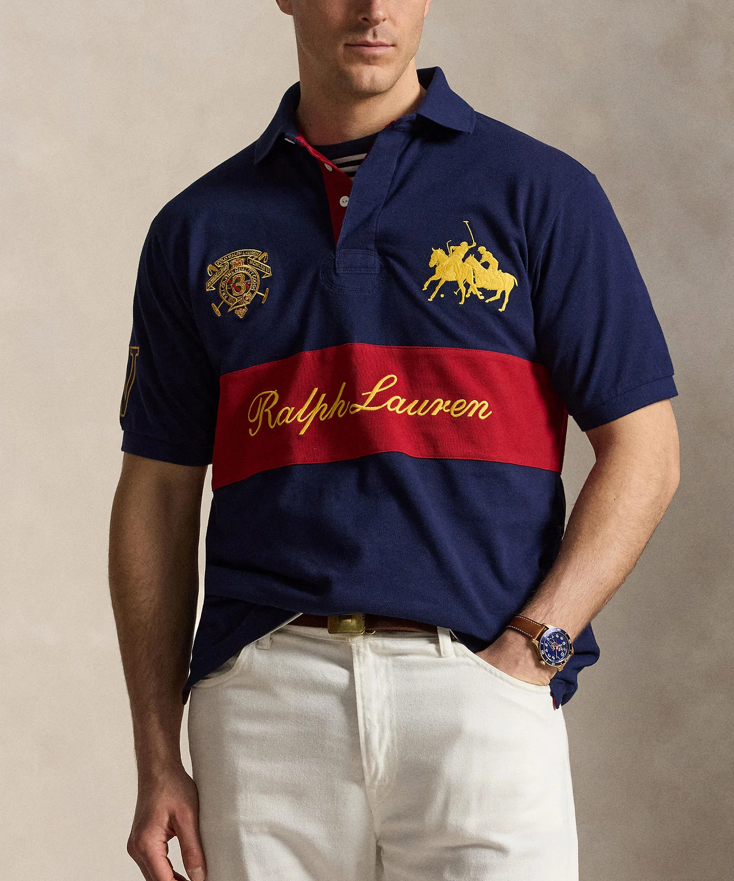 Polo Ralph Lauren Short Sleeve Dual Player Mesh Graphic Polo - Image 2