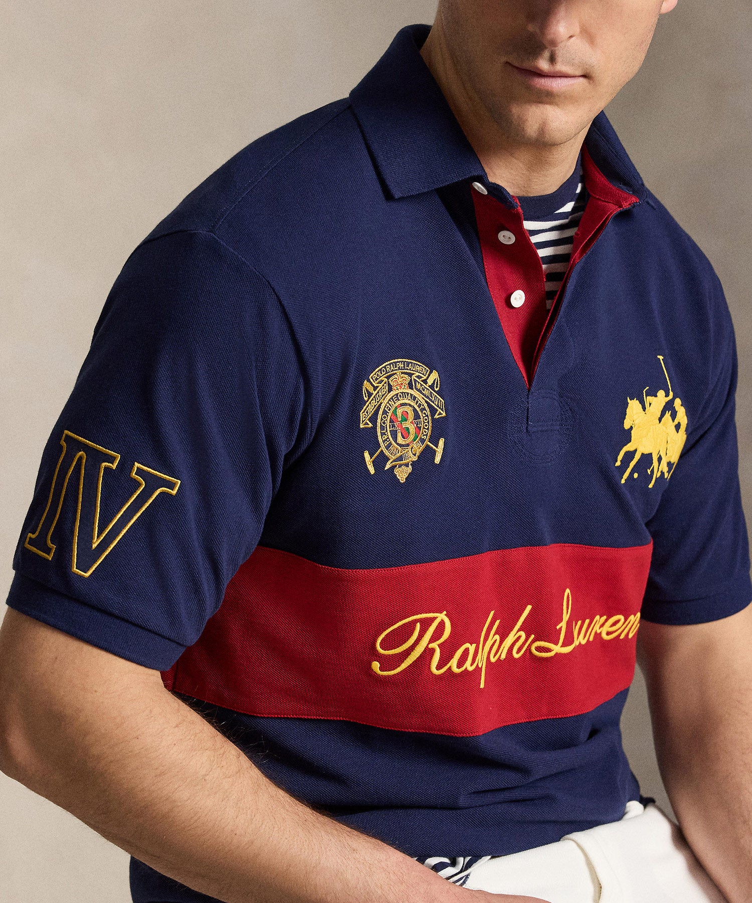 Polo Ralph Lauren Short Sleeve Dual Player Mesh Graphic Polo - Image 3