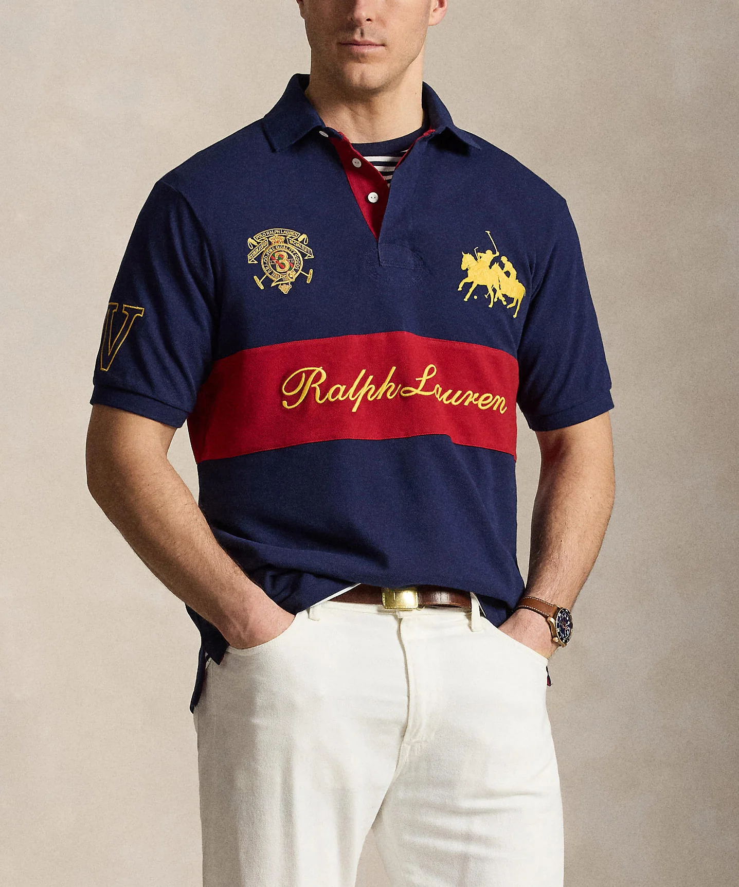 Polo Ralph Lauren Short Sleeve Dual Player Mesh Graphic Polo - Image 5