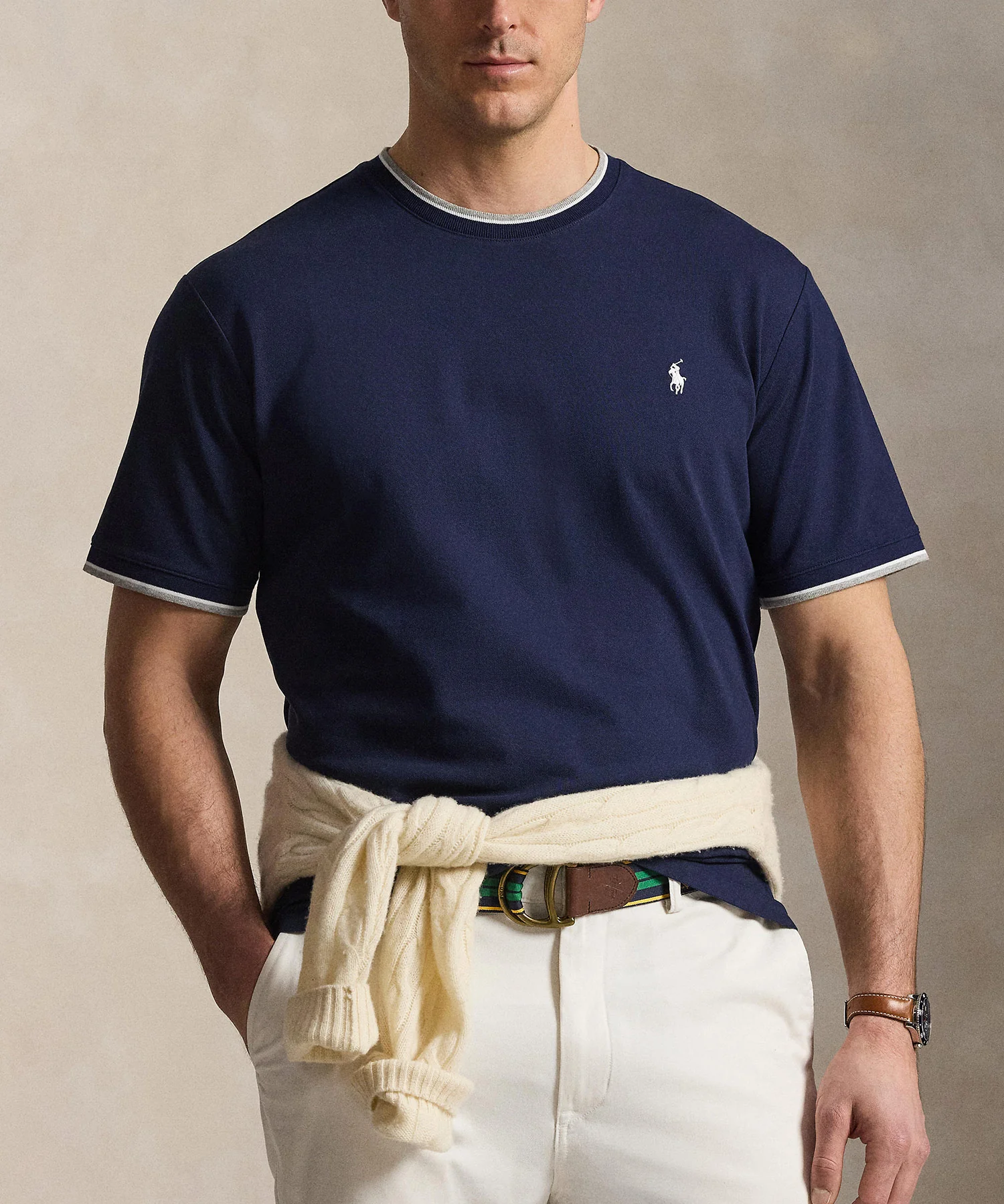 Polo Ralph Lauren Short Sleeve Stretch Mesh Ringer Crew T-Shirt - Image 19
