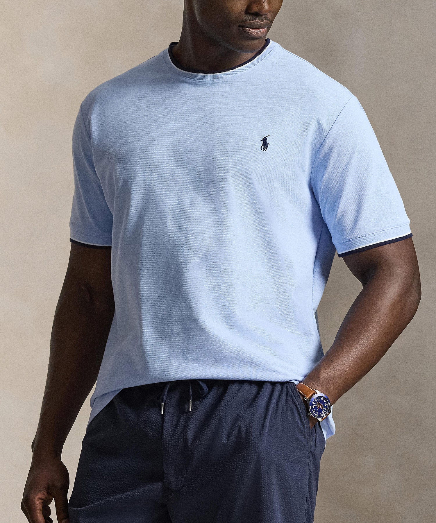 Polo Ralph Lauren Short Sleeve Stretch Mesh Ringer Crew T-Shirt - Image 4