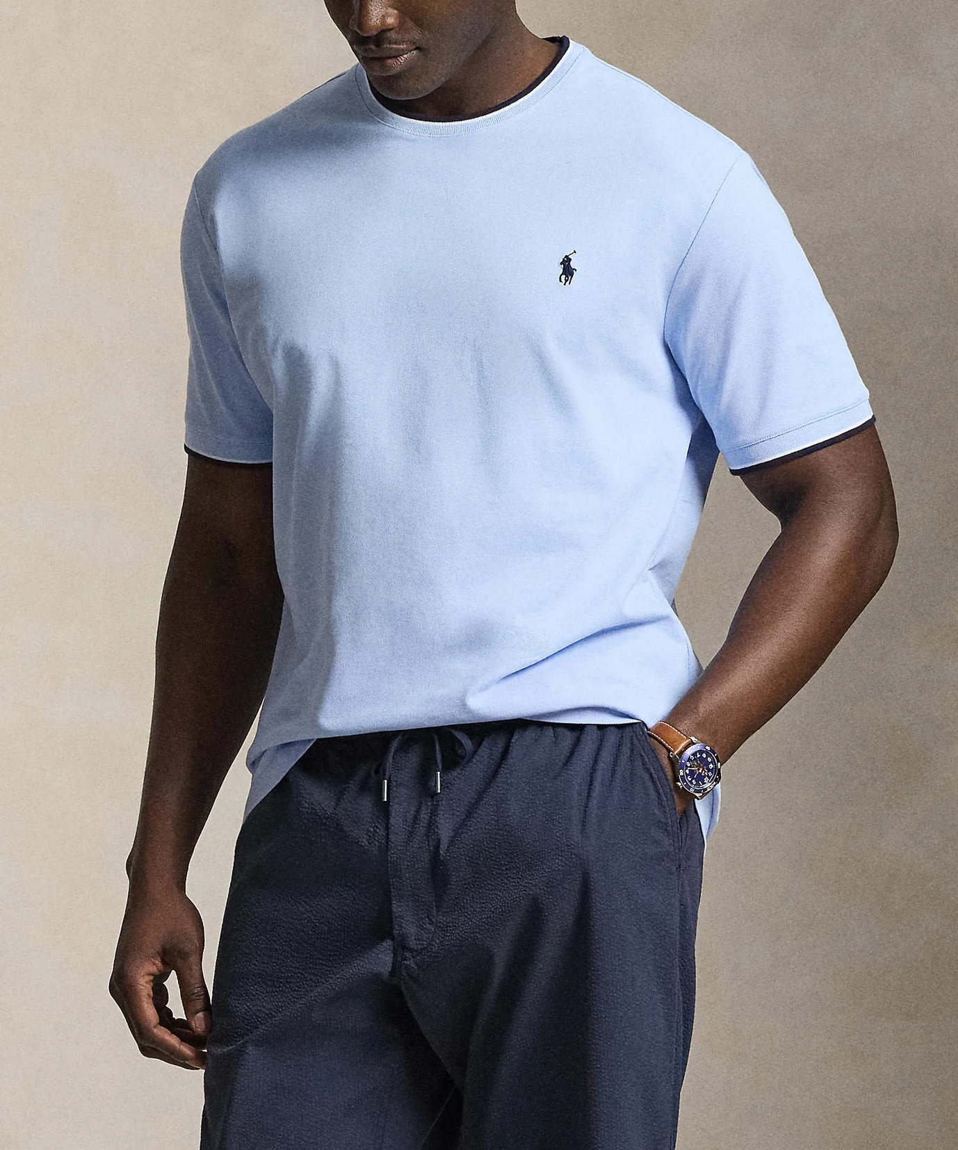 Polo Ralph Lauren Short Sleeve Stretch Mesh Ringer Crew T-Shirt - Image 7