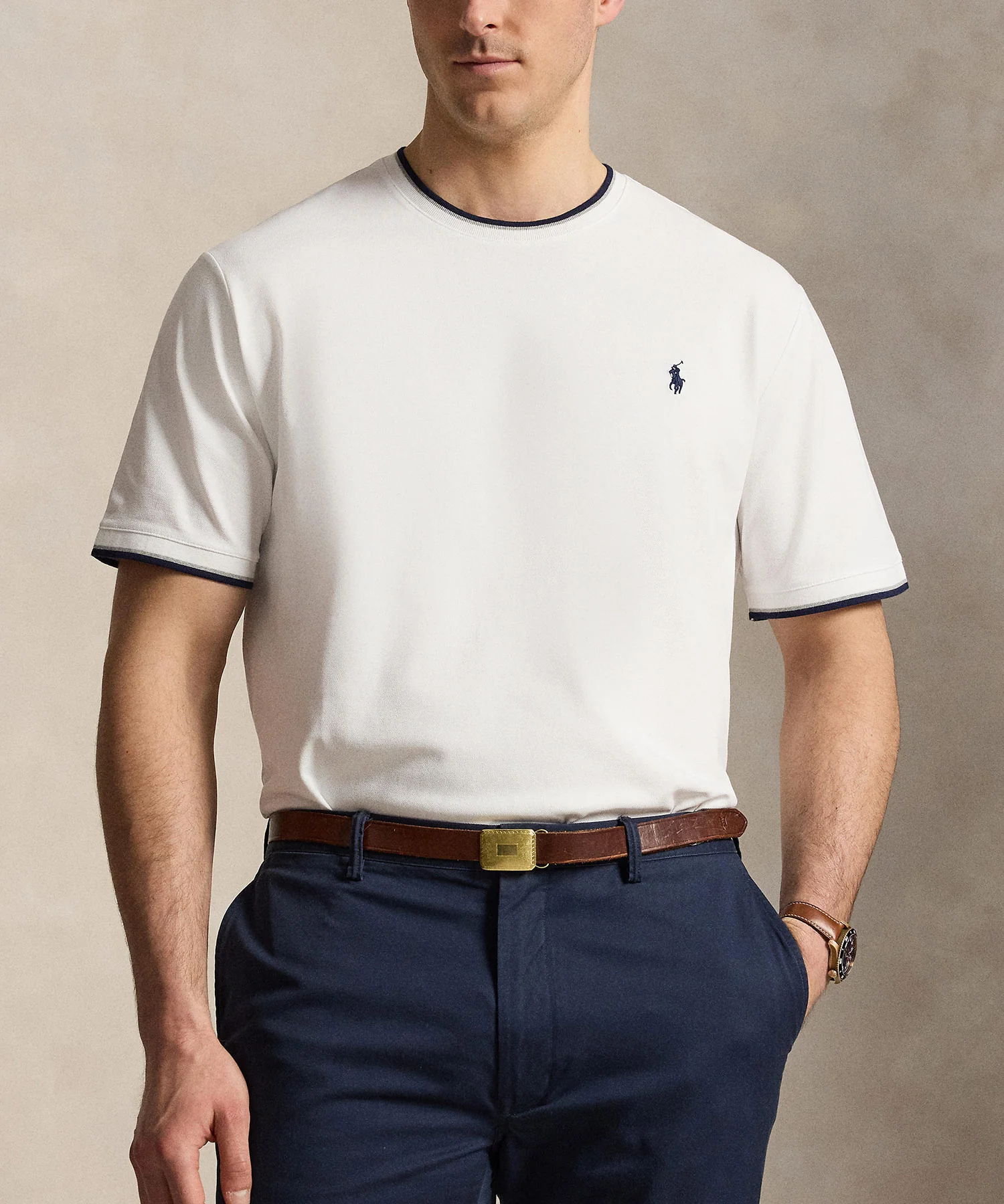 Polo Ralph Lauren Short Sleeve Stretch Mesh Ringer Crew T-Shirt - Image 9
