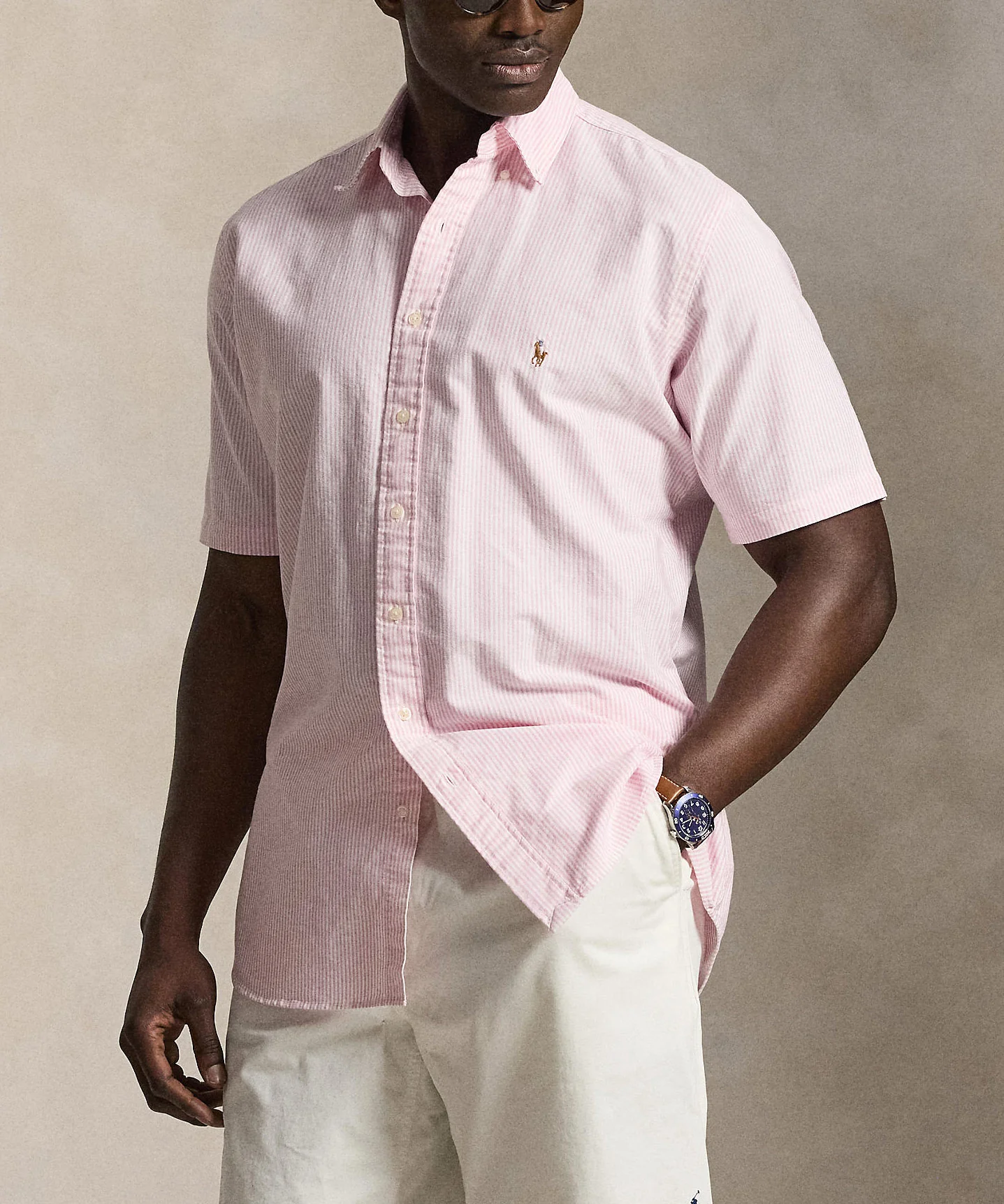 Polo Ralph Lauren Short Sleeve Patterned Oxford Sport Shirt - Image 10