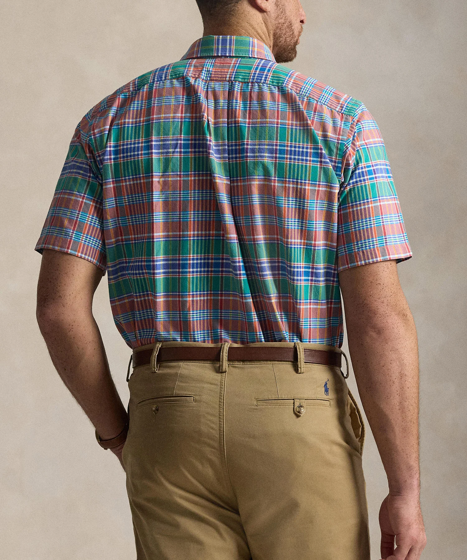 Polo Ralph Lauren Short Sleeve Patterned Oxford Sport Shirt - Image 4