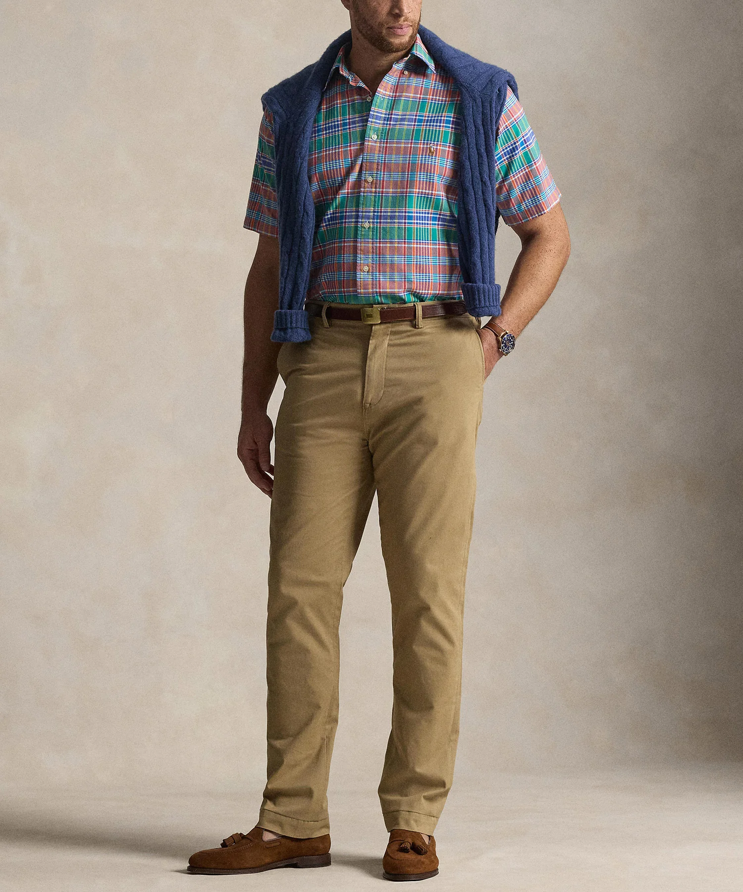 Polo Ralph Lauren Short Sleeve Patterned Oxford Sport Shirt - Image 5