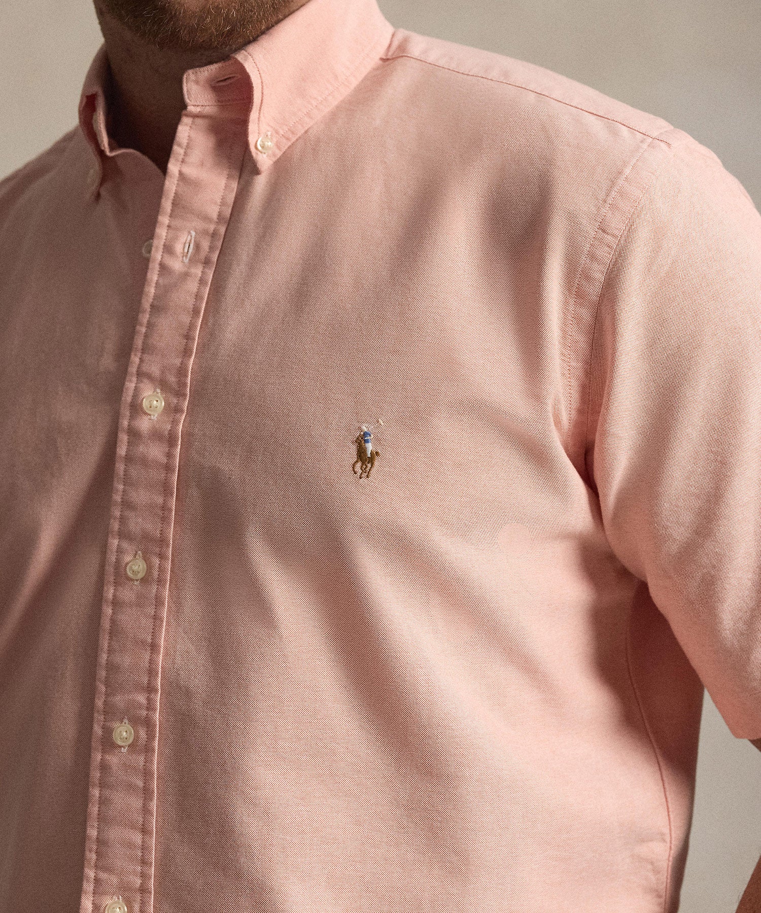 Polo Ralph Lauren Short Sleeve Solid Oxford Sport Shirt - Image 3
