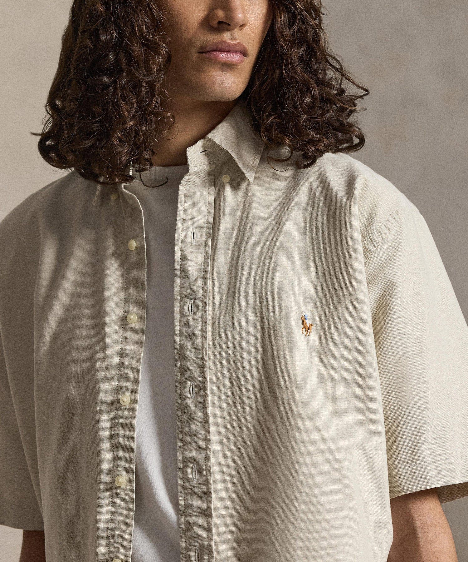 Polo Ralph Lauren Short Sleeve Solid Oxford Sport Shirt - Image 7