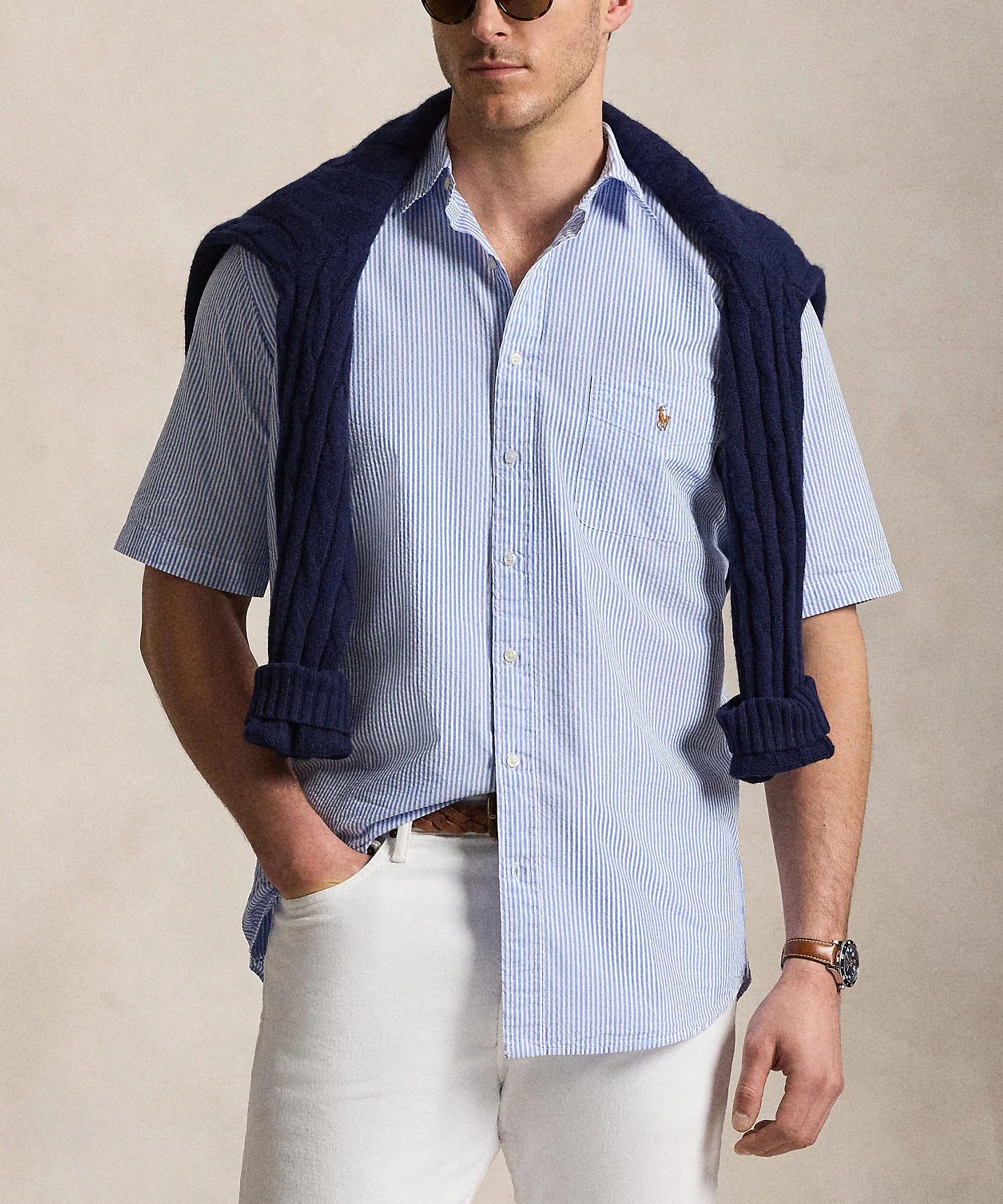 Polo Ralph Lauren Short Sleeve Seersucker Sport Shirt - Image 7