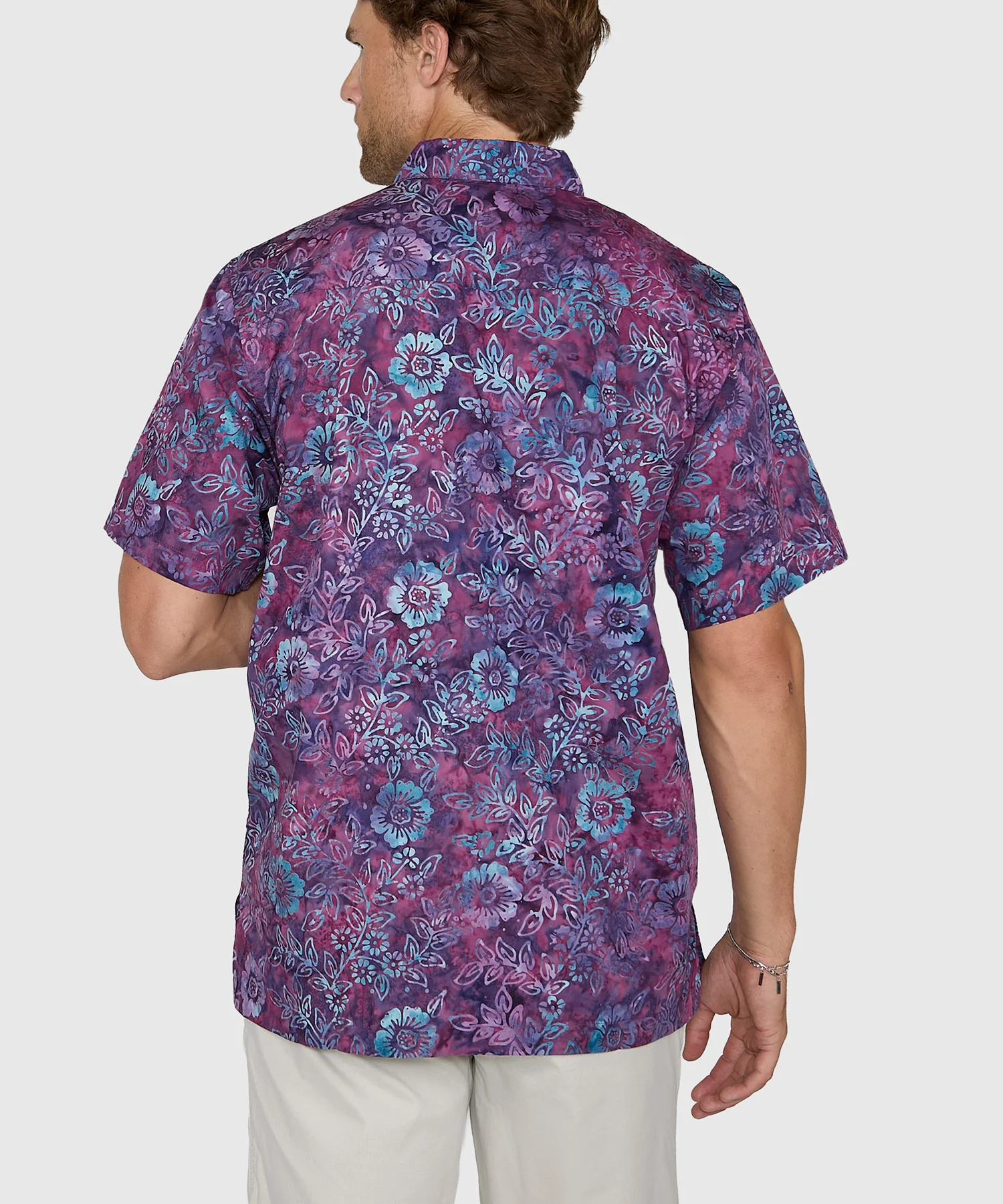 Westport Black Short Sleeve Batik Print Camp Shirt - Image 5
