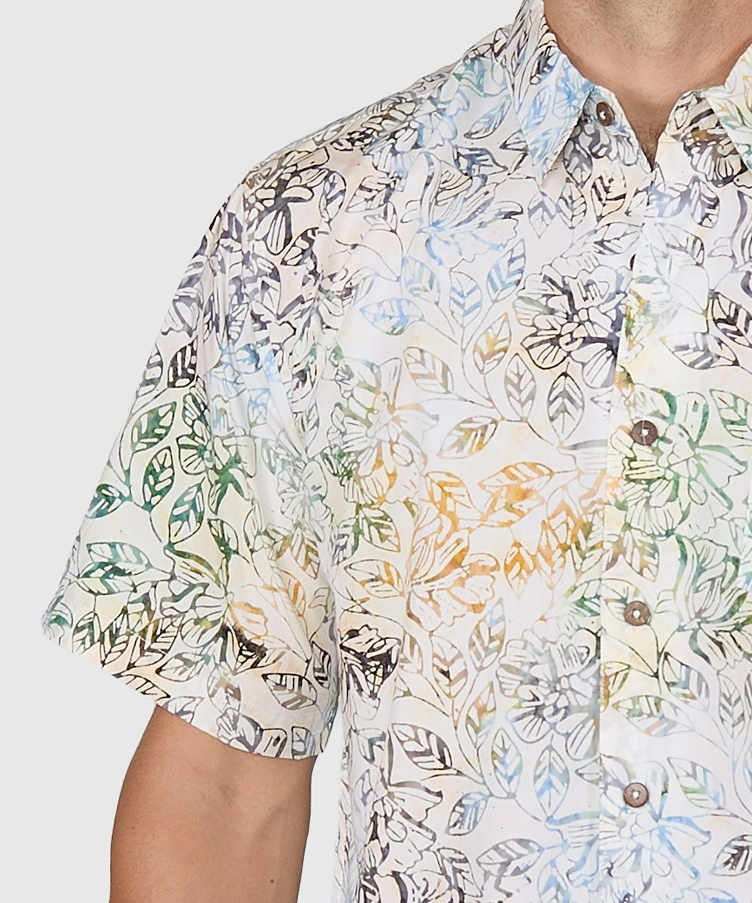 Westport Black Short Sleeve Batik Print Camp Shirt - Image 3