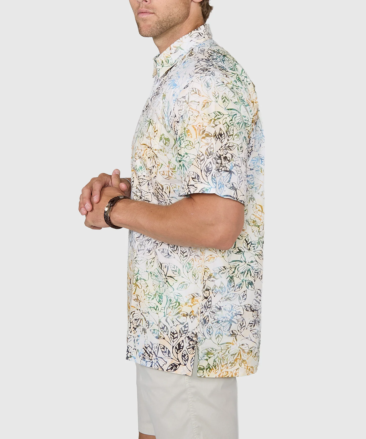 Westport Black Short Sleeve Batik Print Camp Shirt - Image 4