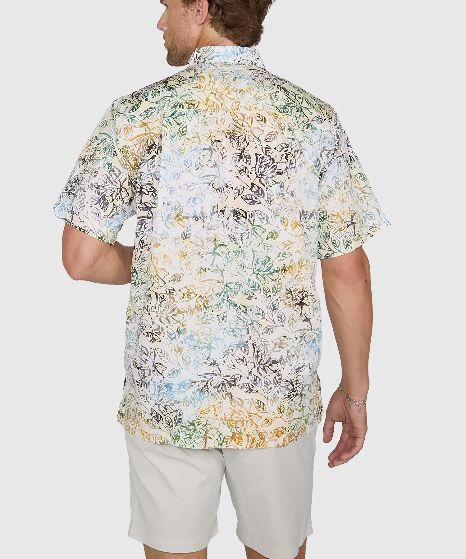 Westport Black Short Sleeve Batik Print Camp Shirt - Image 5