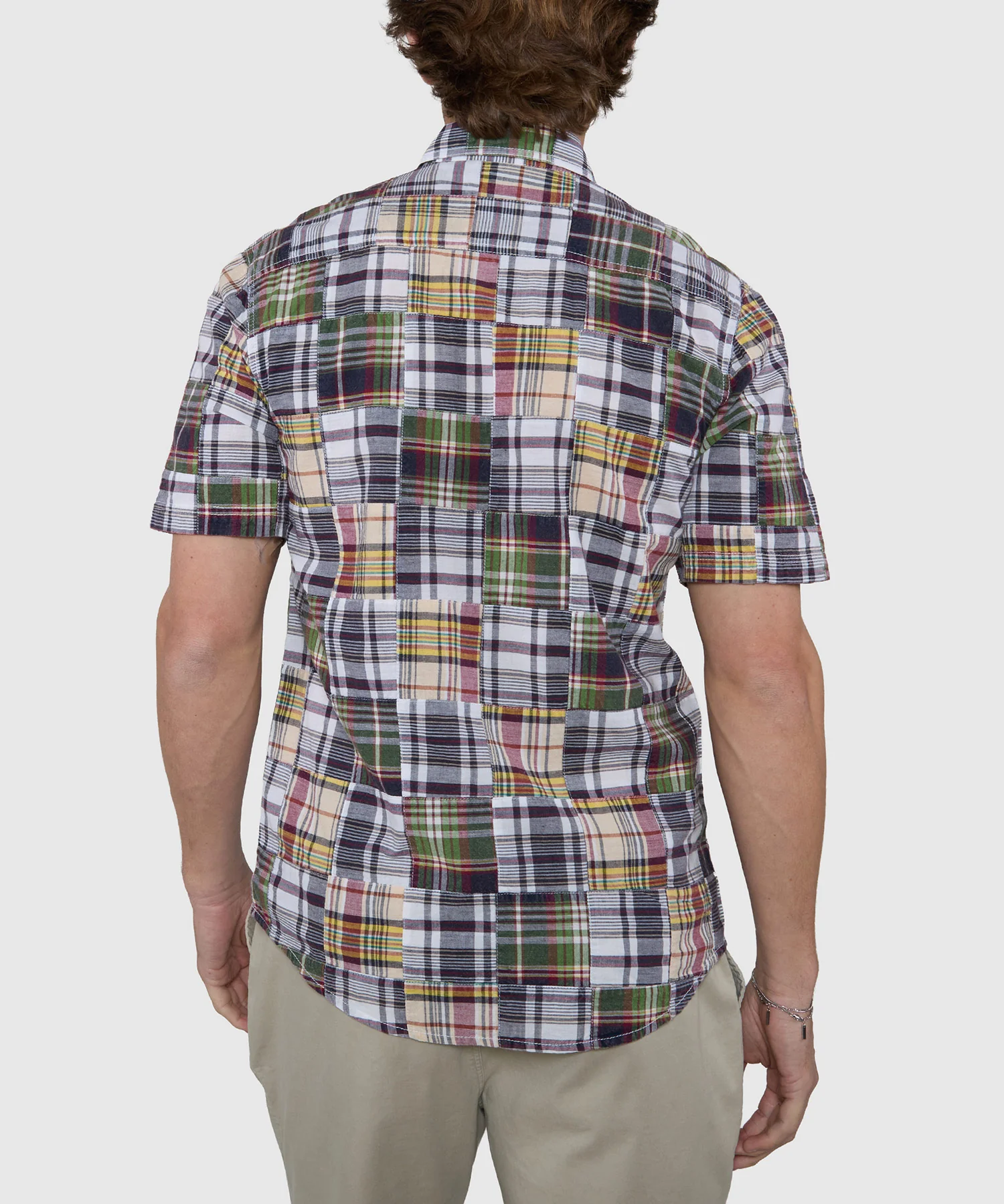 Westport Lifestyle Short Sleeve Button-Down Collar Madras Sport Shirt - Image 10