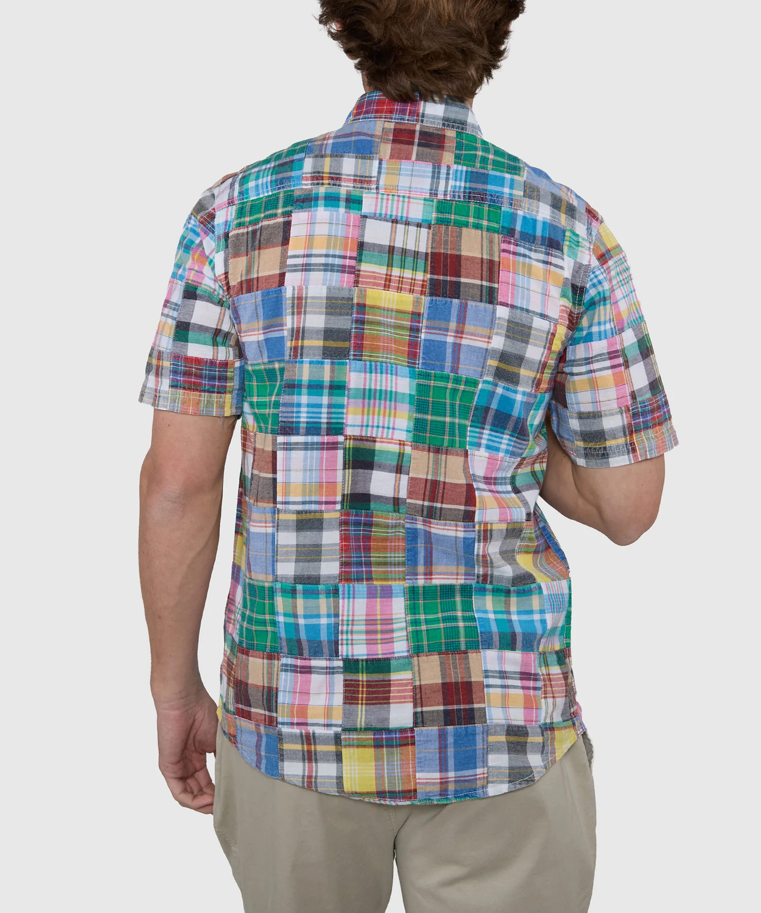 Westport Lifestyle Short Sleeve Button-Down Collar Madras Sport Shirt - Image 6