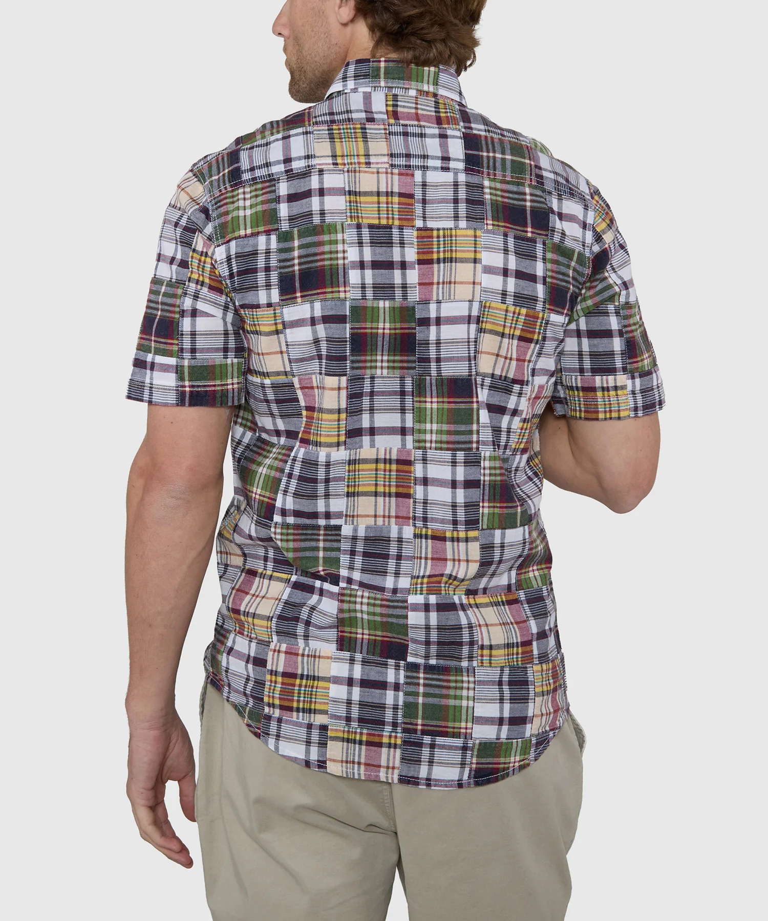 Westport Lifestyle Short Sleeve Button-Down Collar Madras Sport Shirt - Image 9