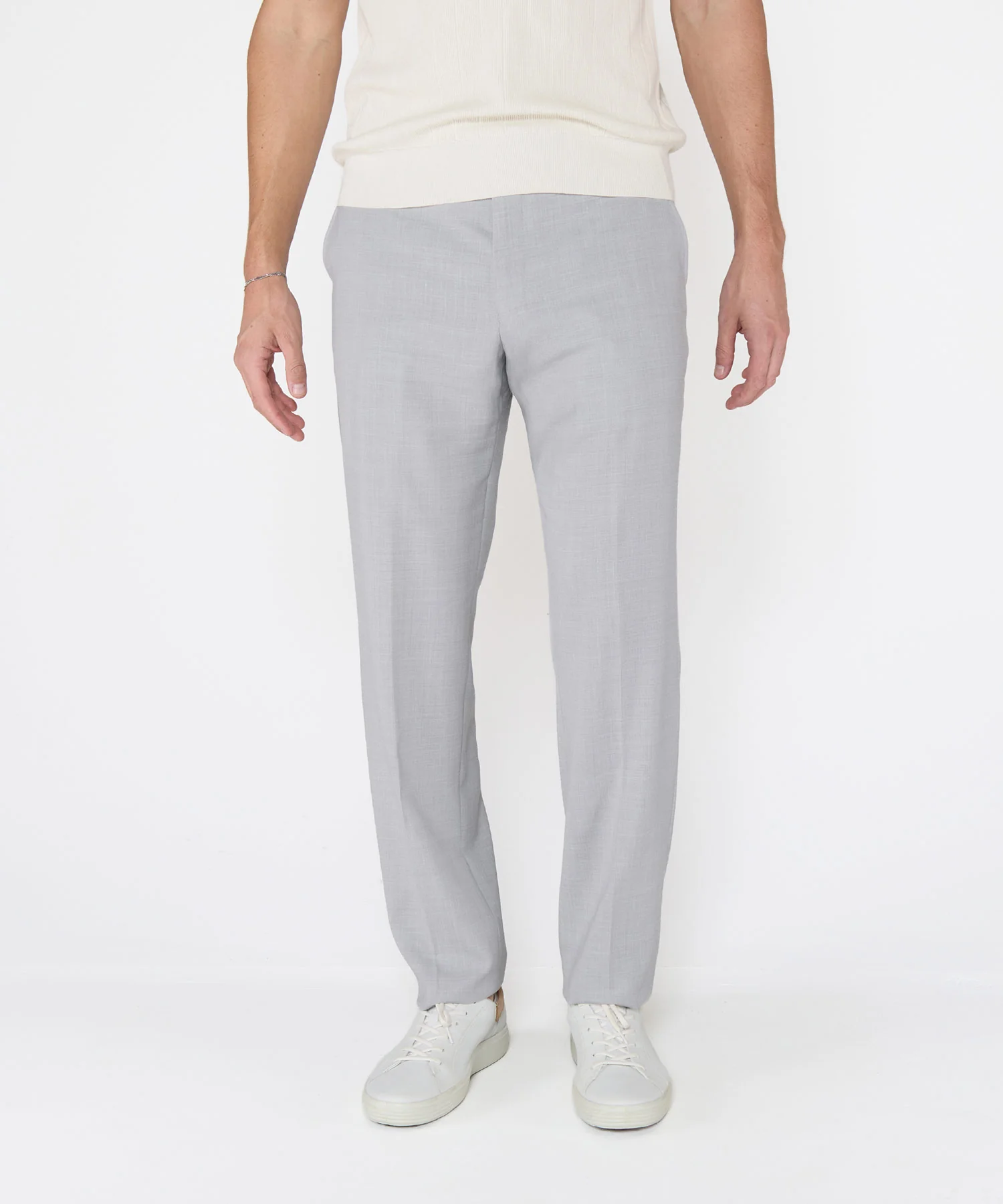 Westport Black Monaco Linen Blend Flat Front Pants - Image 7