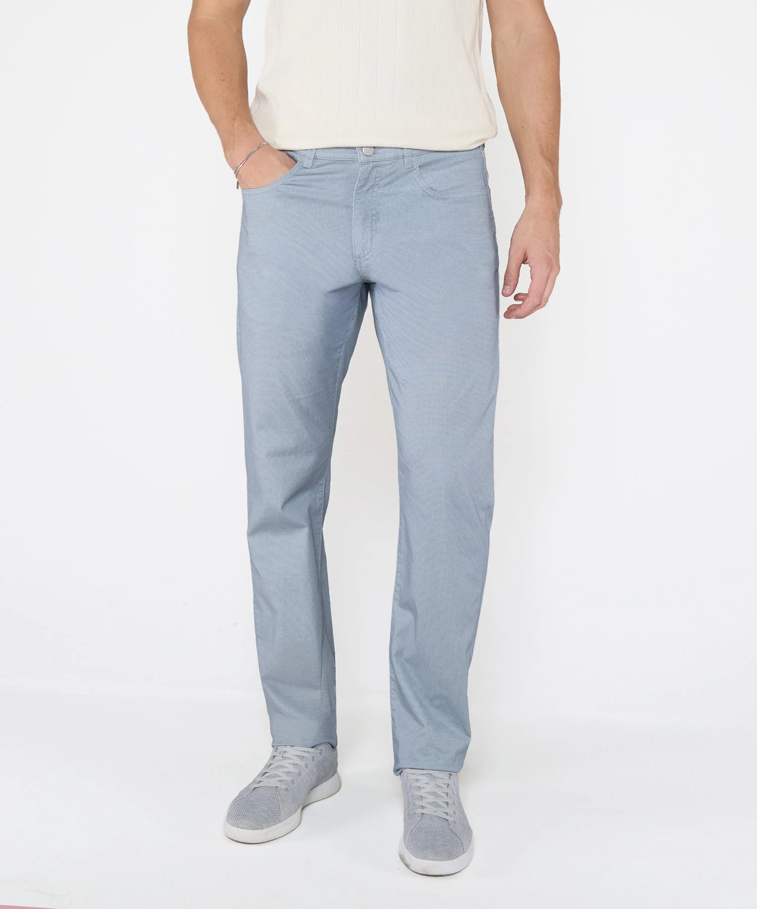 Westport Black Mosaic Print Stretch 5-Pocket Pants - Image 4
