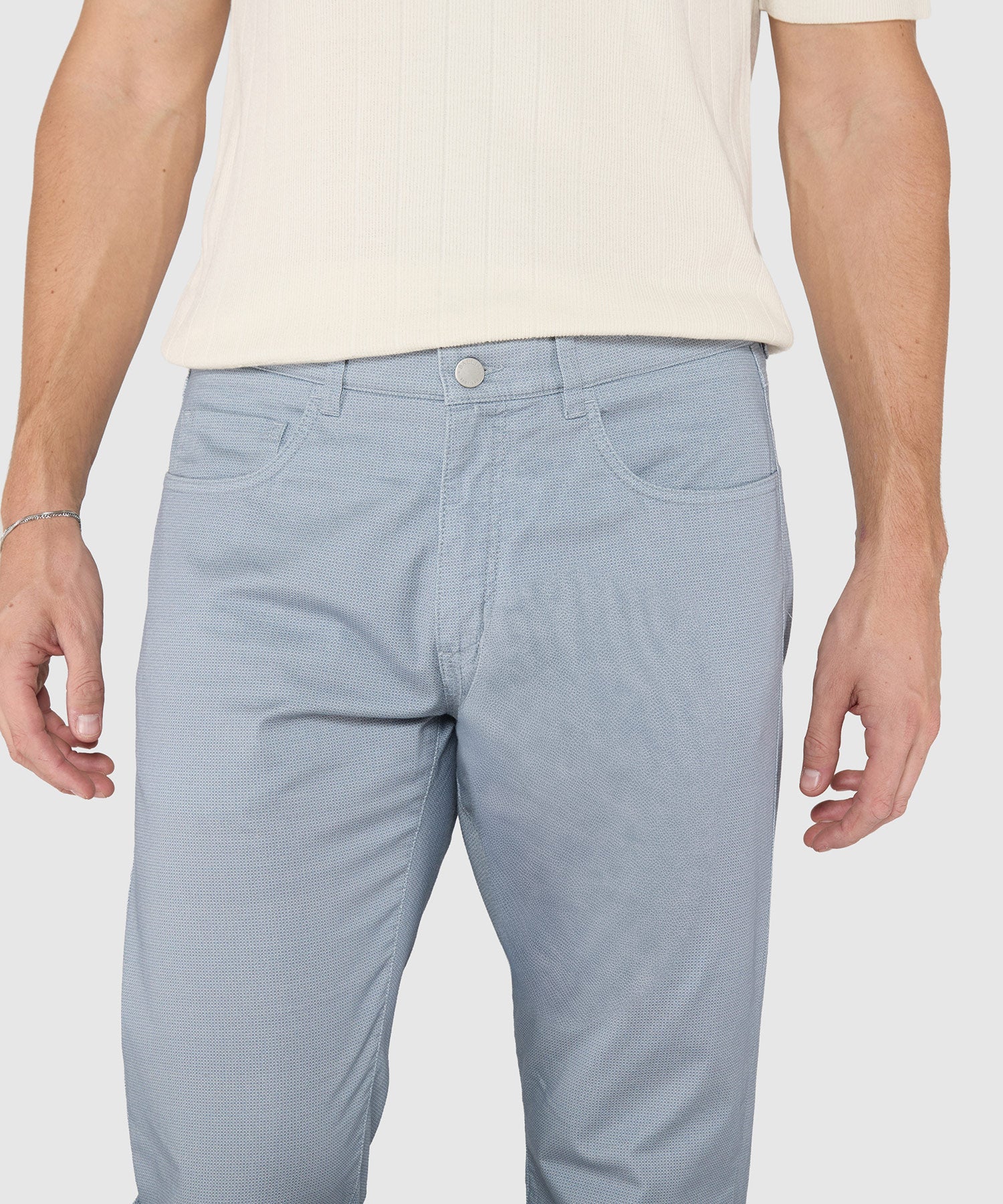 Westport Black Mosaic Print Stretch 5-Pocket Pants - Image 5
