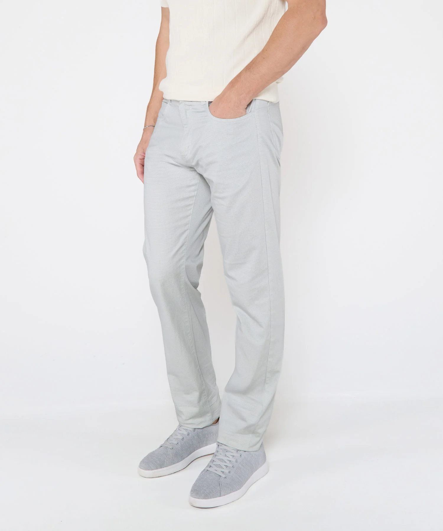 Westport Black Mosaic Print Stretch 5-Pocket Pants - Image 9