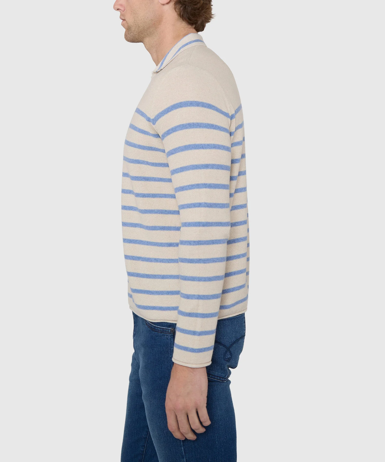 Westport Black Aruba Linen Blend V-Neck Polo - Image 11