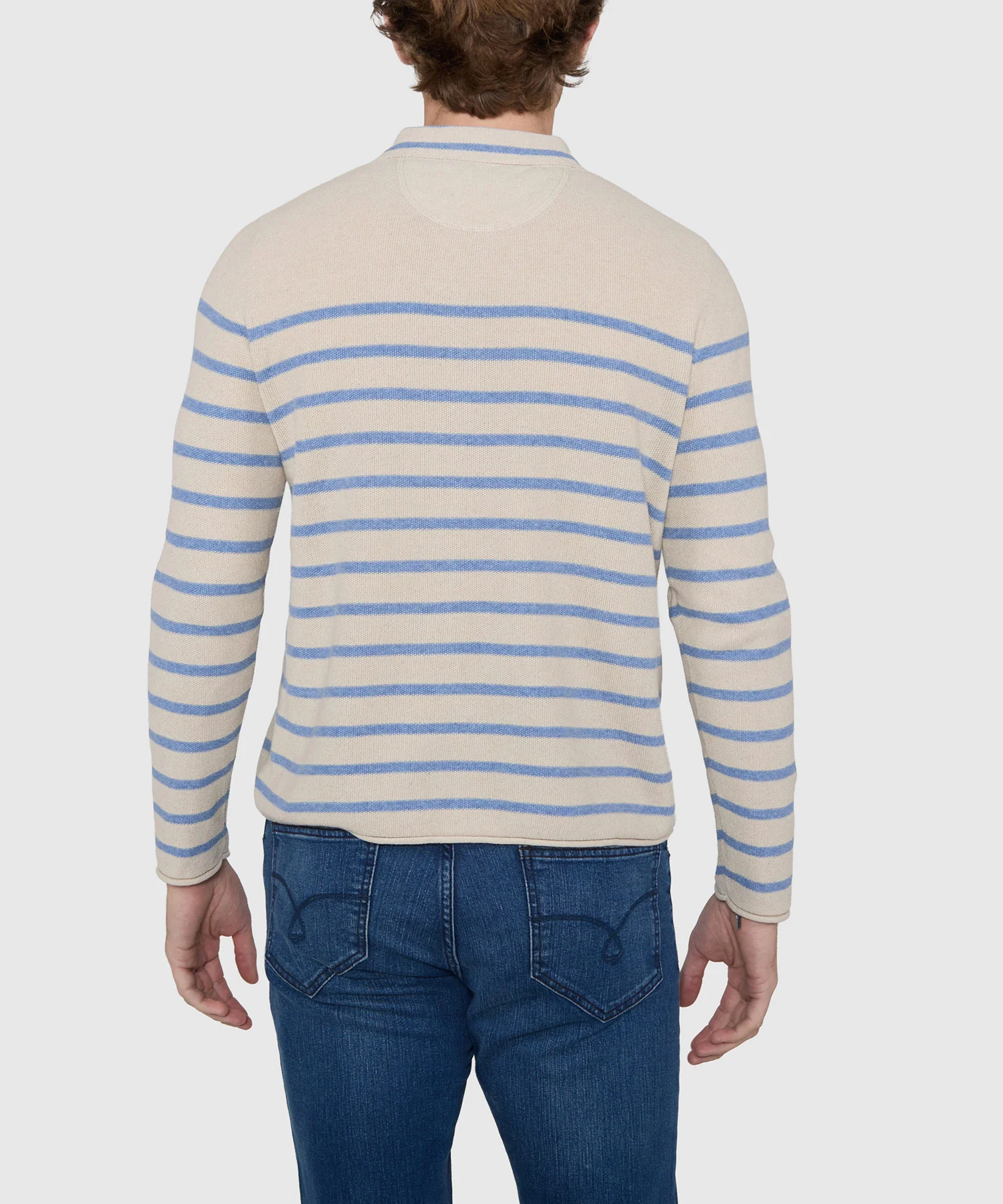 Westport Black Aruba Linen Blend V-Neck Polo - Image 12