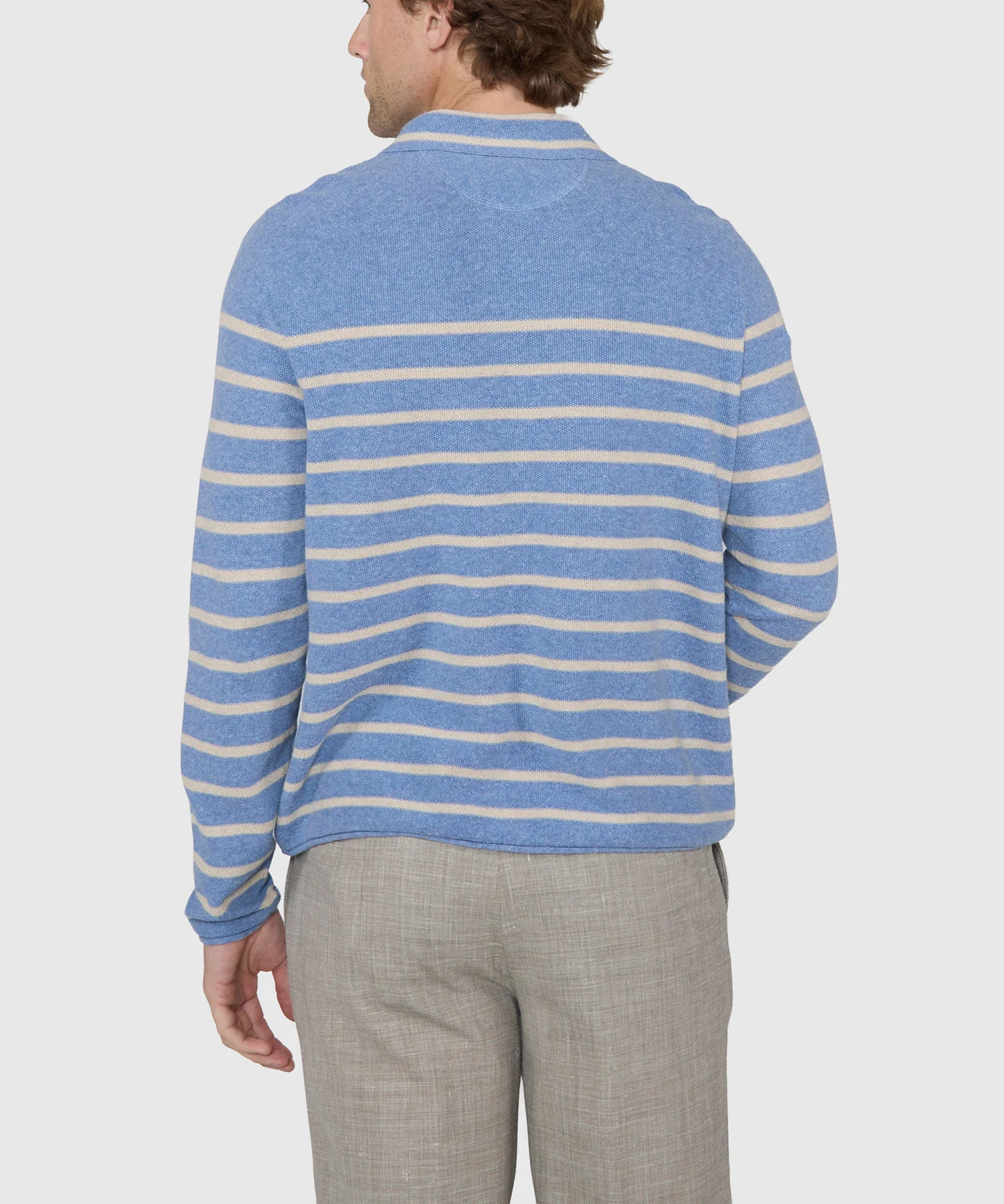 Westport Black Aruba Linen Blend V-Neck Polo - Image 8