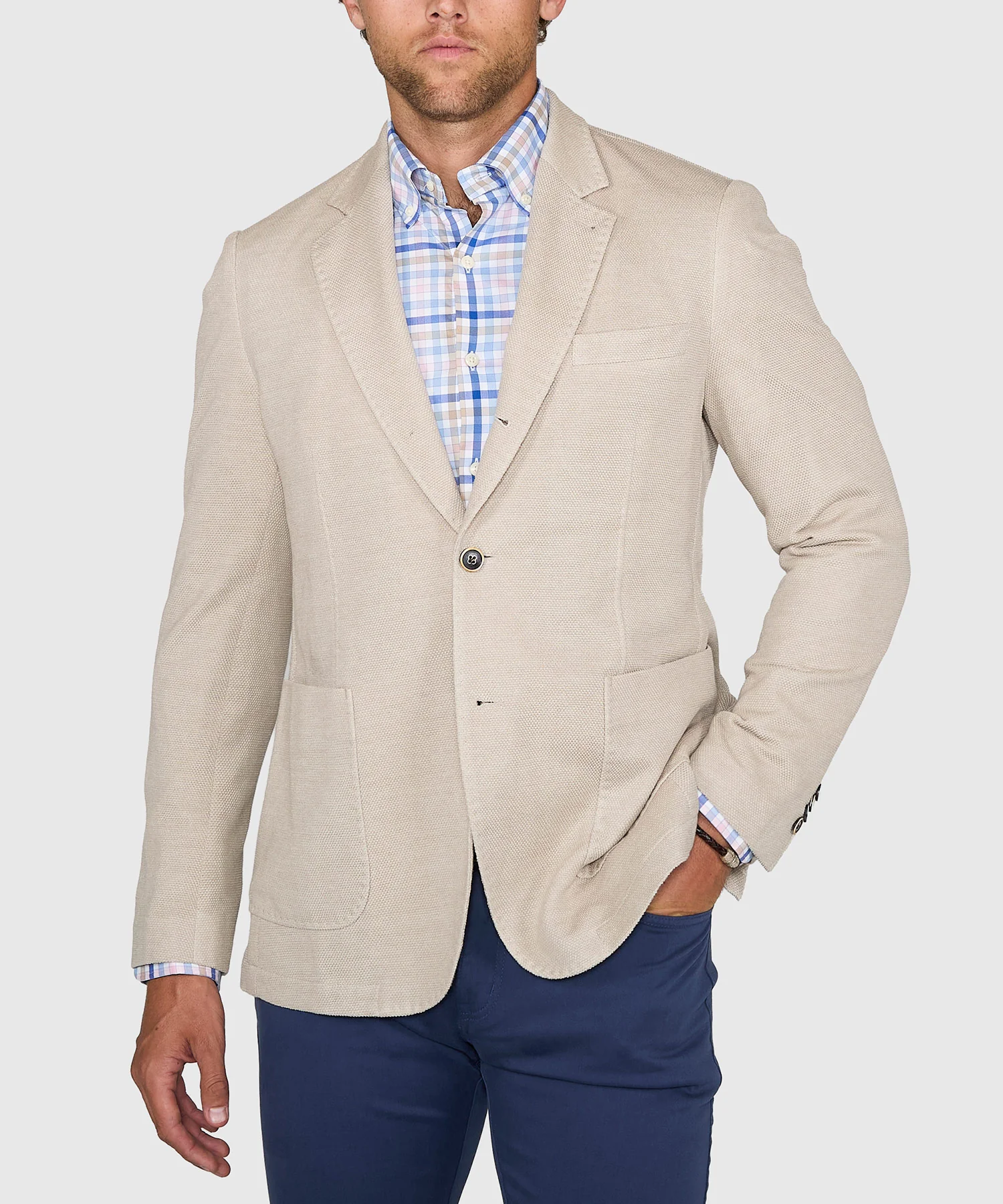 Westport Black Summer Pique Knit Sport Coat - Image 3