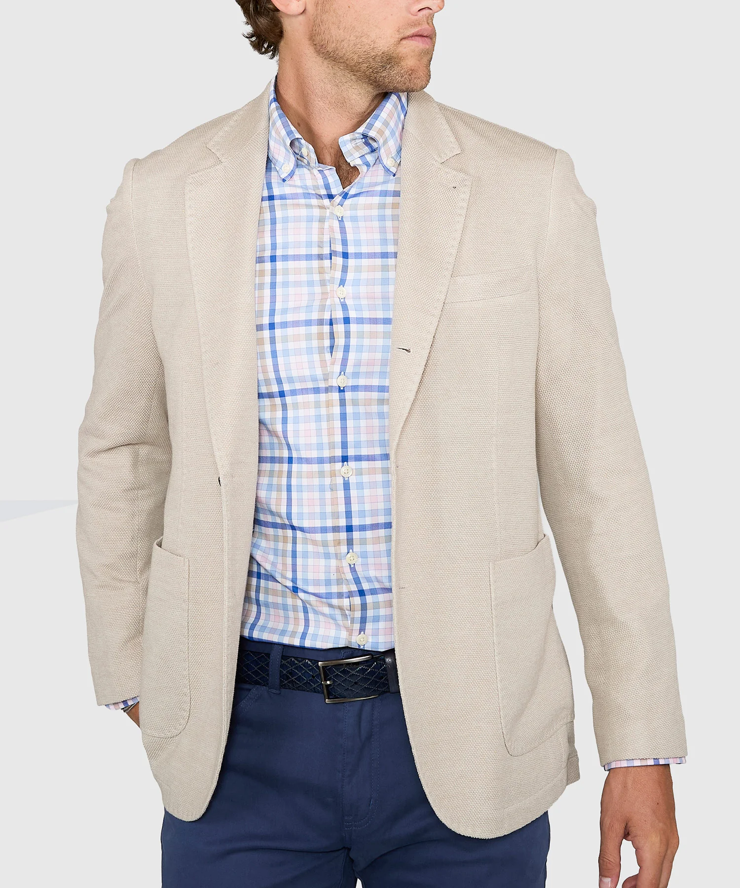 Westport Black Summer Pique Knit Sport Coat - Image 4