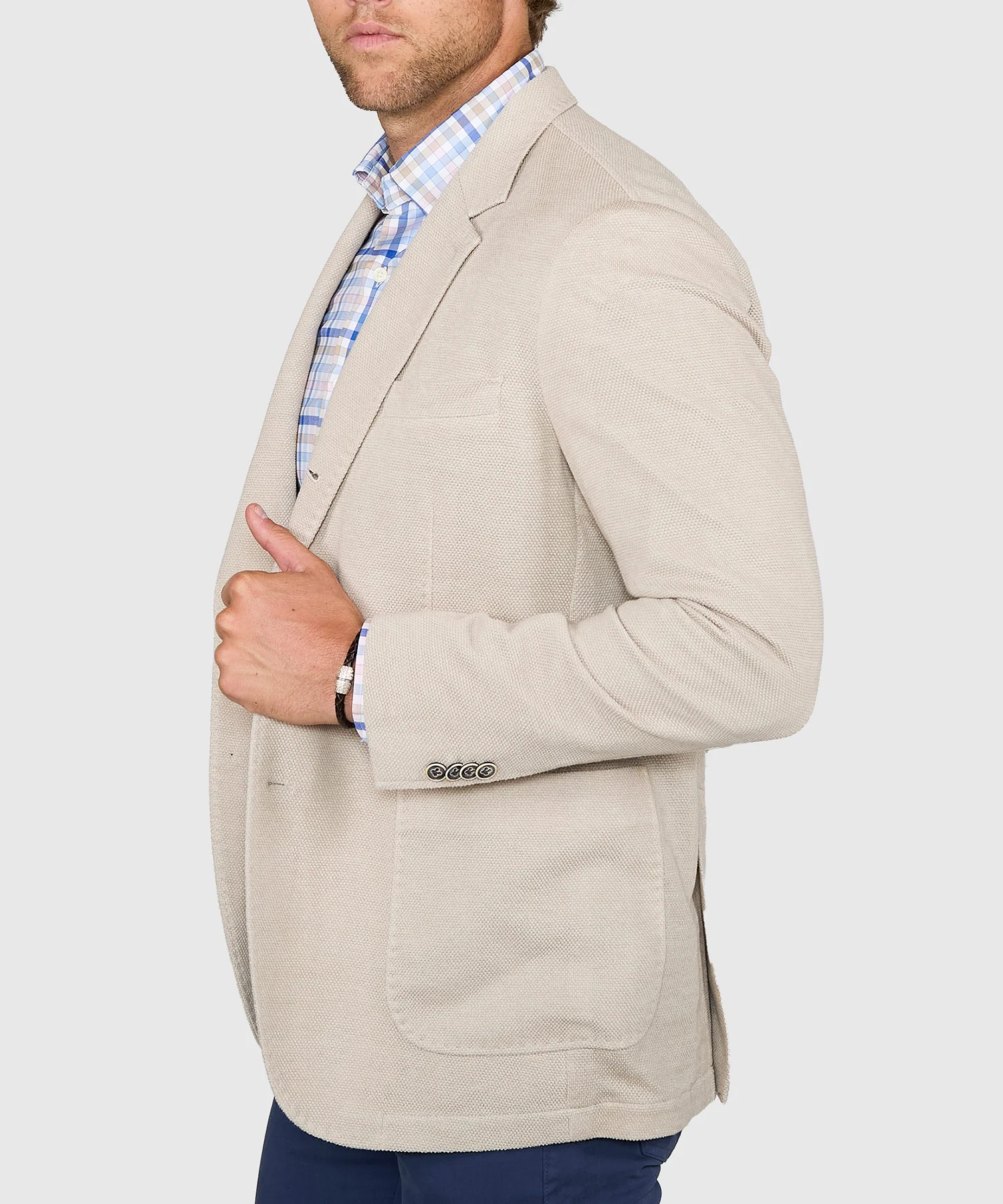 Westport Black Summer Pique Knit Sport Coat - Image 6