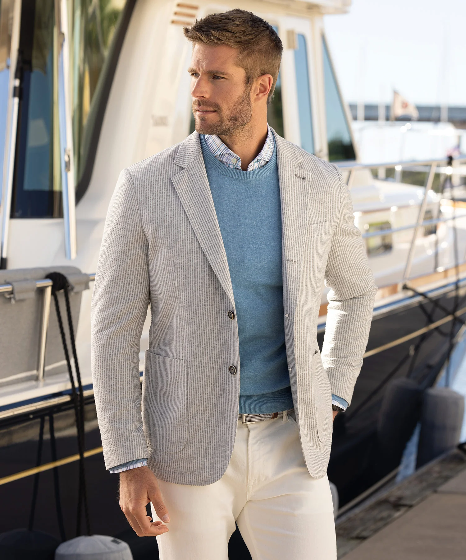 Westport Black Charleston Knit Seersucker Sport Coat - Image 2