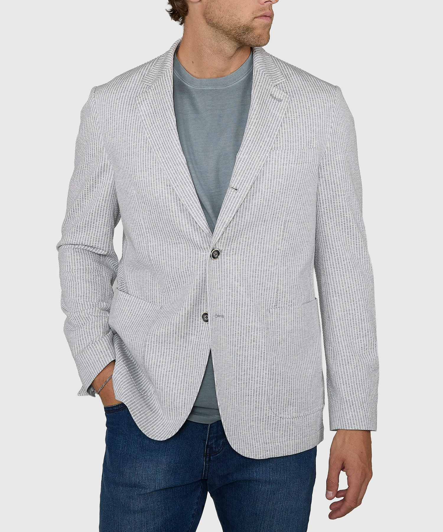 Westport Black Charleston Knit Seersucker Sport Coat - Image 3
