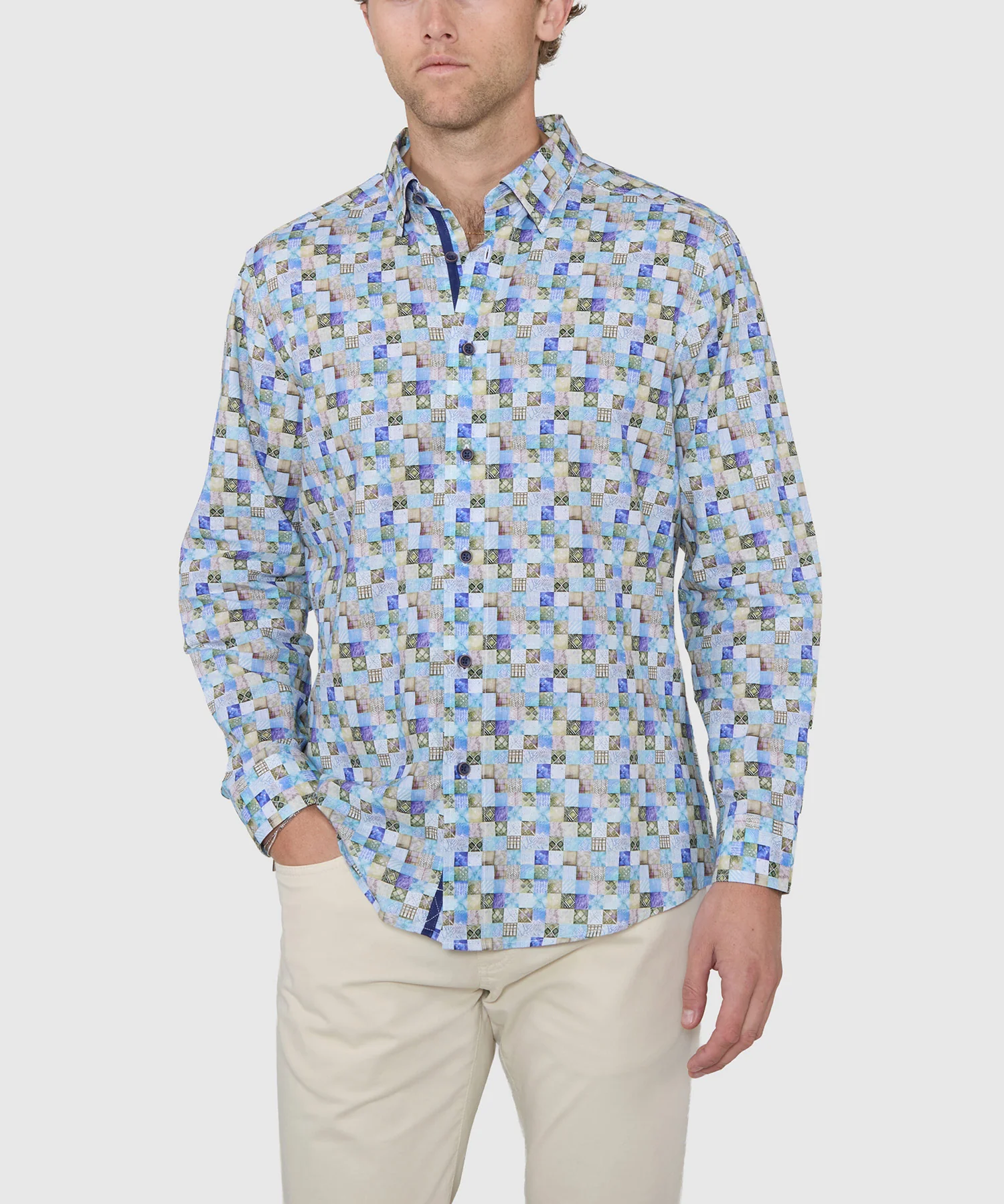 Westport Black Long Sleeve Print Sport Shirt - Image 3