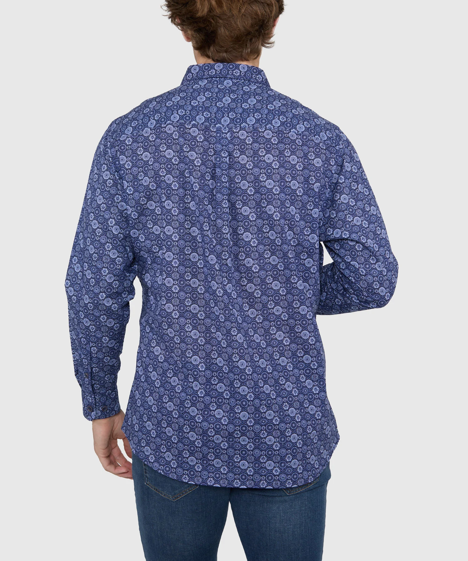 Westport Black Long Sleeve Print Sport Shirt - Image 3