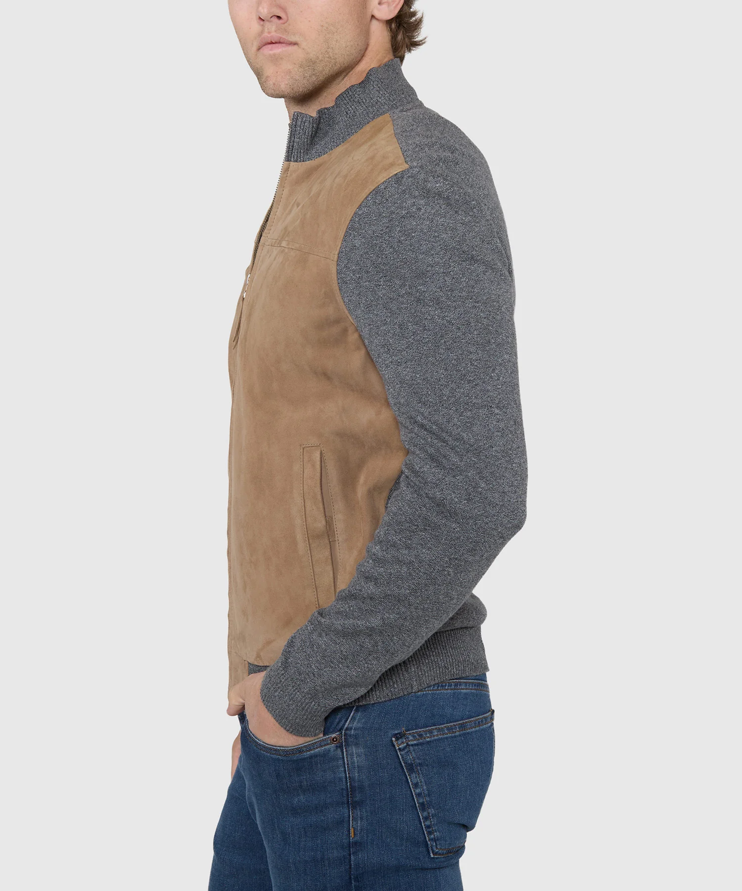 Westport Black Suede Knit Cardigan - Image 4